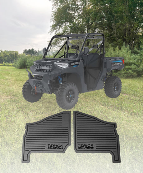 Polaris Ranger 1000 Rubber Floor Mats - Custom Fit + Insulation (2018-Current)