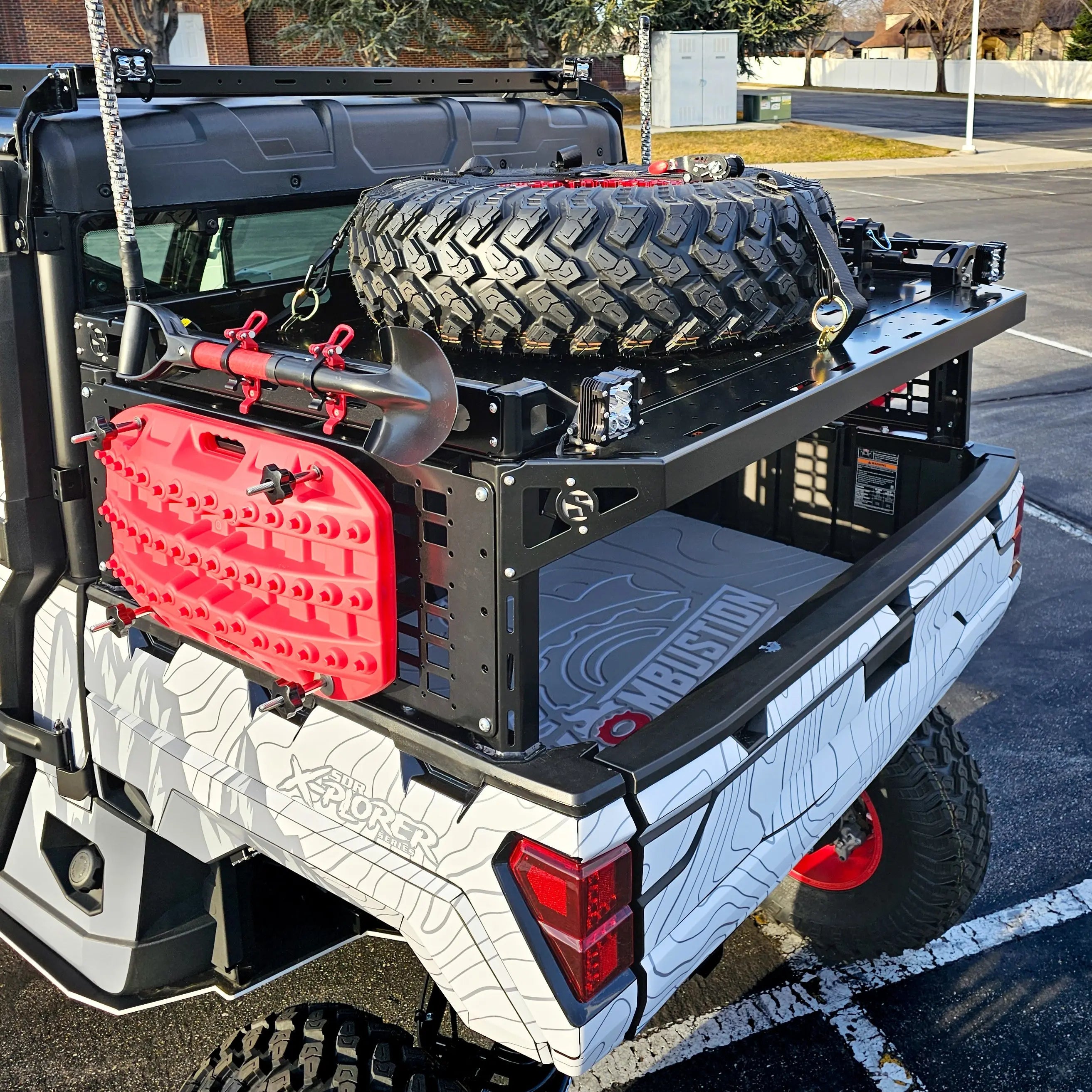 Polaris Ranger XP 1000 X-Plorer Series Bed Rack Spare Tire Extension