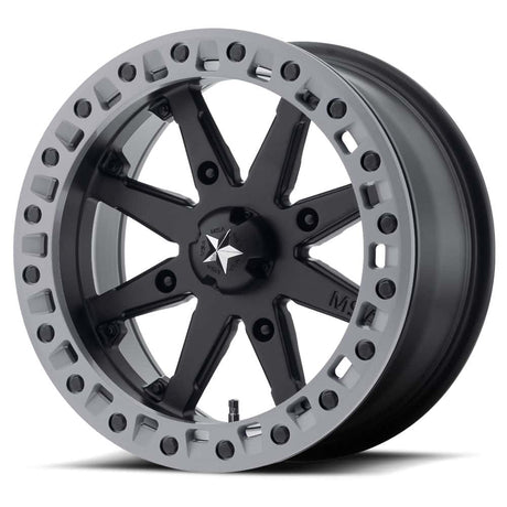 Photo of MSA M31 LOK2 Beadlock Wheel - Satin Black Matte Gray Ring by MSA Offroad Wheels - Premium for UTVs / Side by Sides