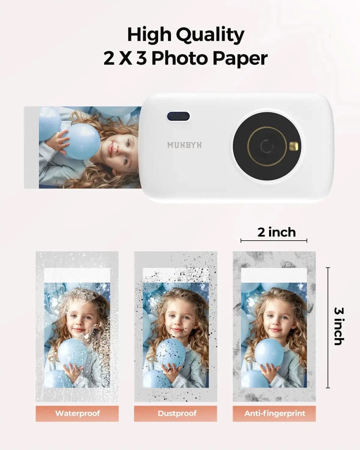 Photo of MUNBYN PR3 High Color Reproduction 2x3" Portable Photo Printer by Kemimoto - Premium for UTVs / Side by Sides