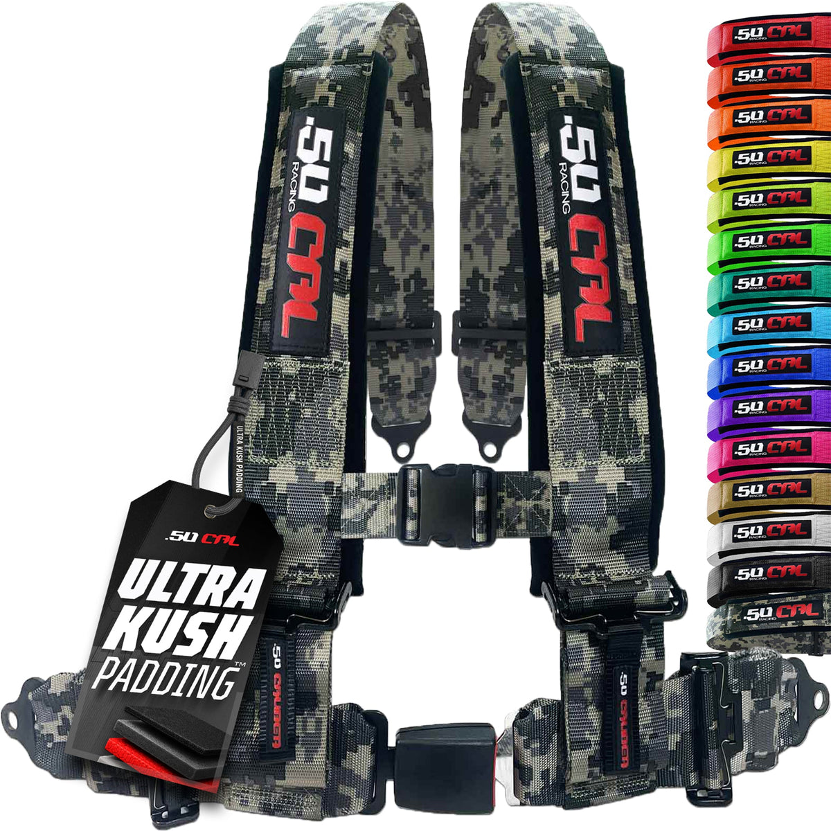 4-Point UTV Harness with Push-Button Release | 50 Caliber Racing