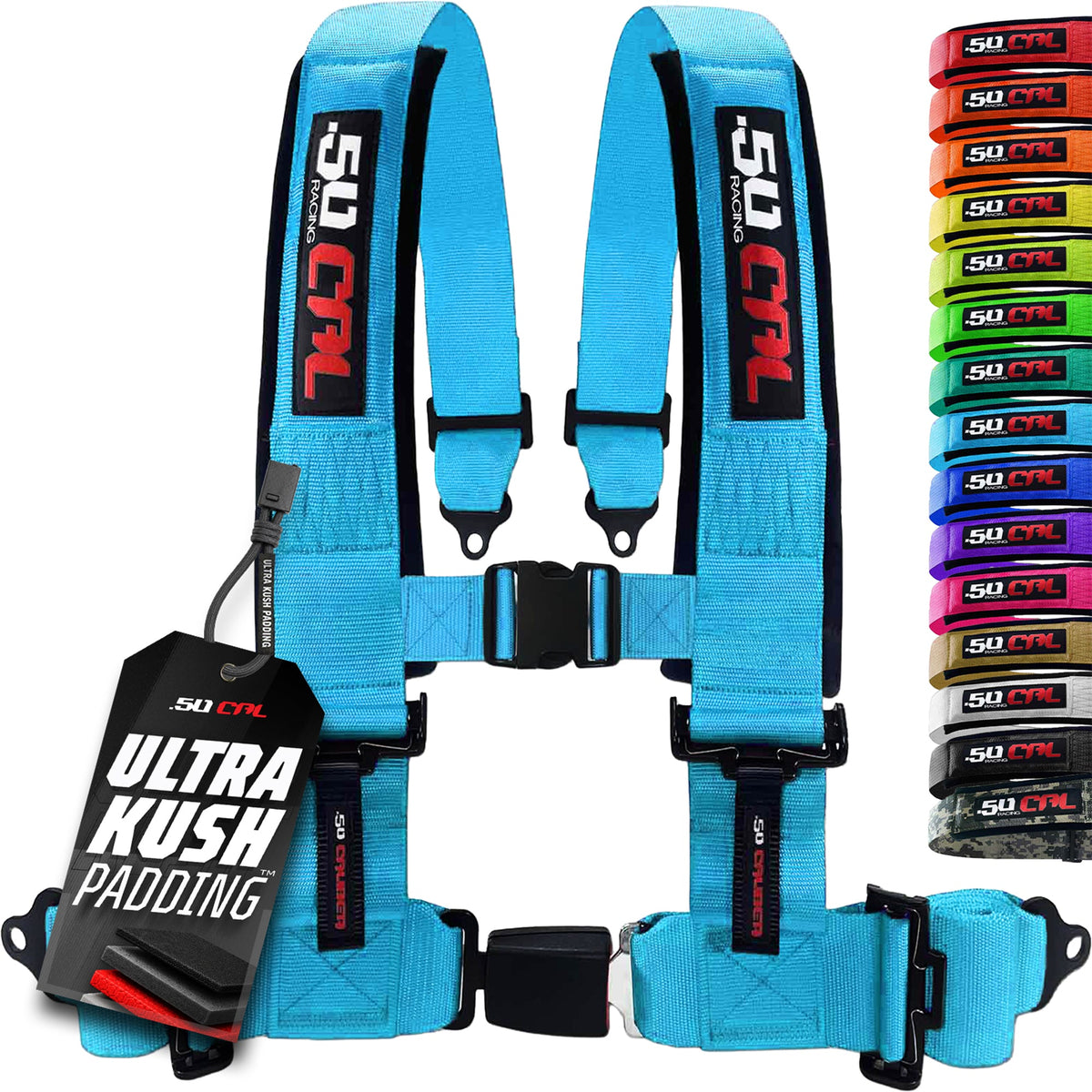 4-Point UTV Harness with Push-Button Release | 50 Caliber Racing