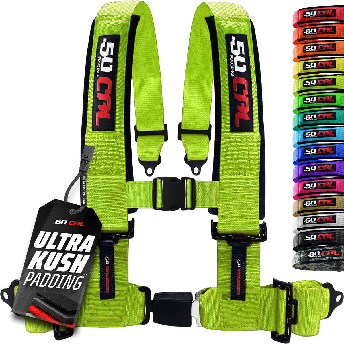 4-Point UTV Harness with Push-Button Release | 50 Caliber Racing