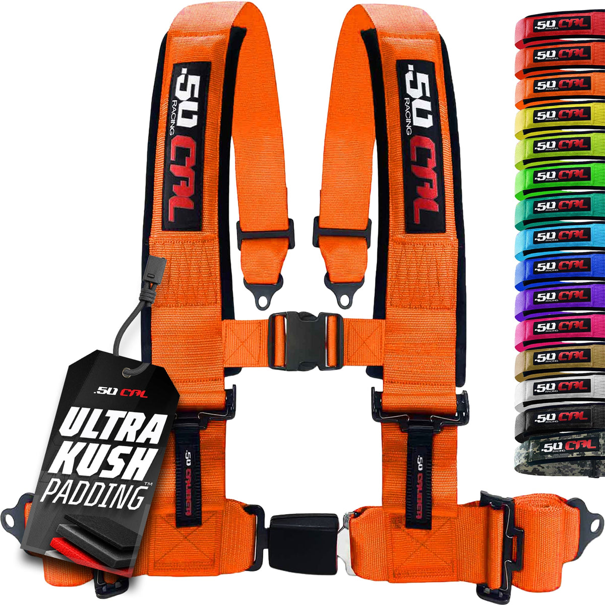 4-Point UTV Harness with Push-Button Release | 50 Caliber Racing