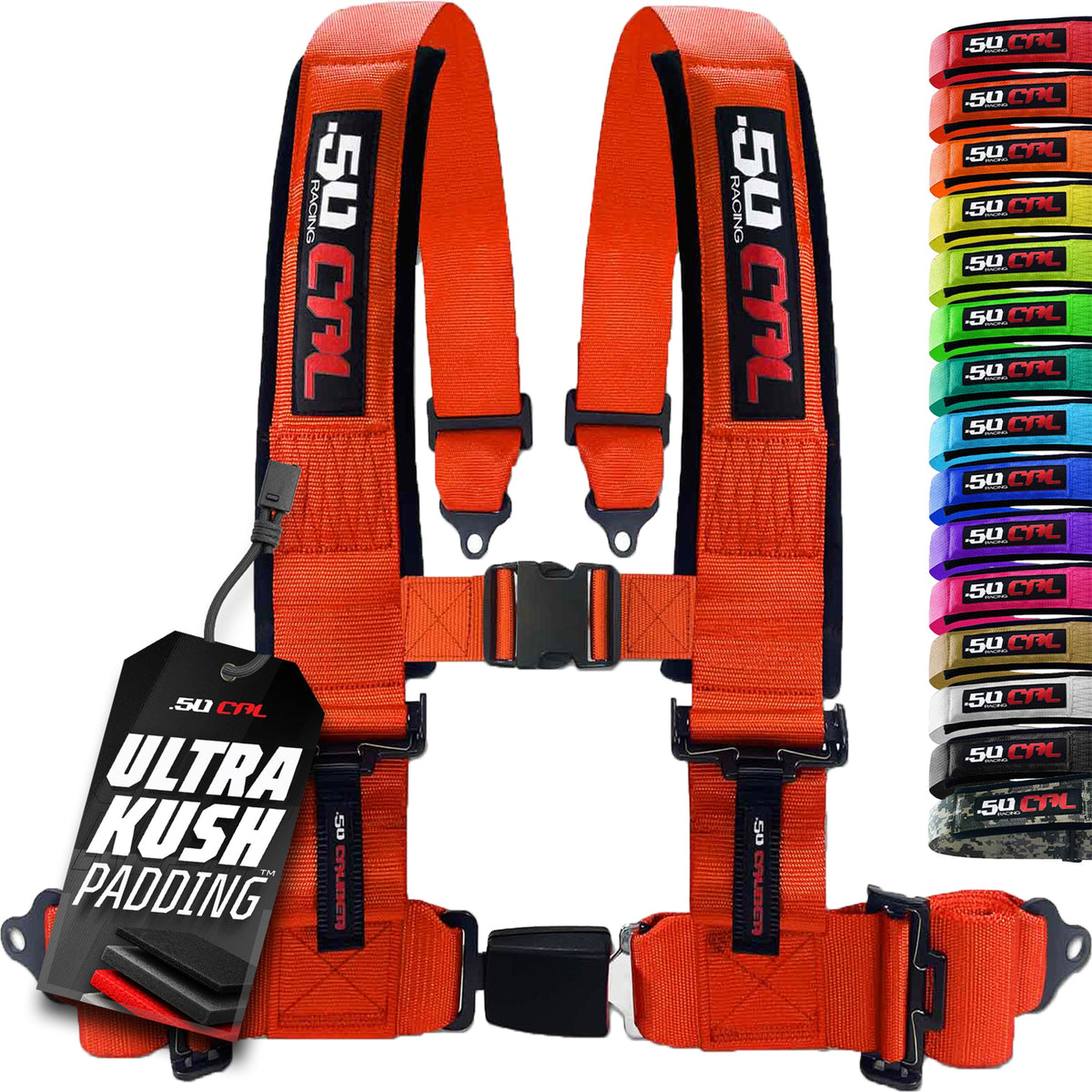 4-Point UTV Harness with Push-Button Release | 50 Caliber Racing