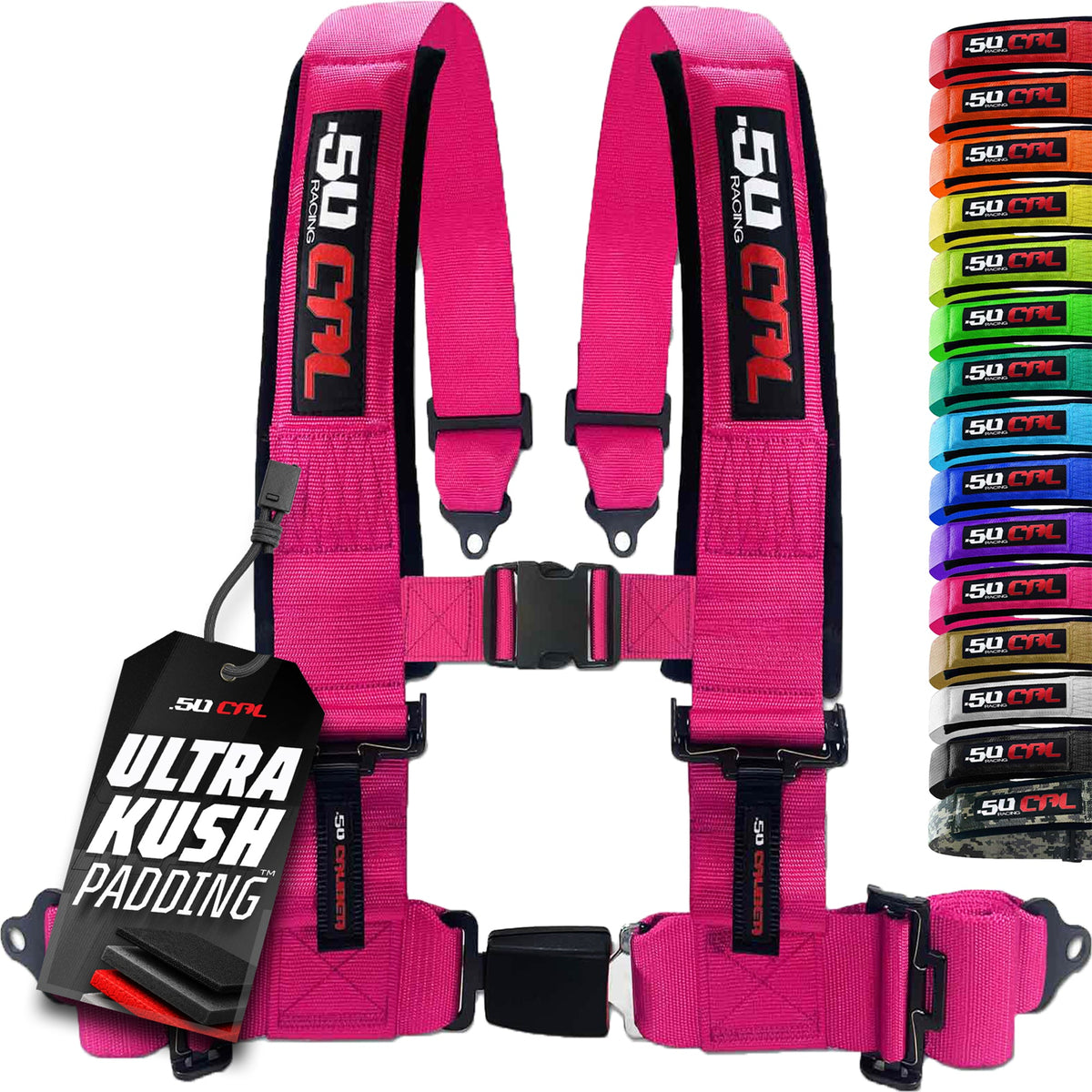 4-Point UTV Harness with Push-Button Release | 50 Caliber Racing