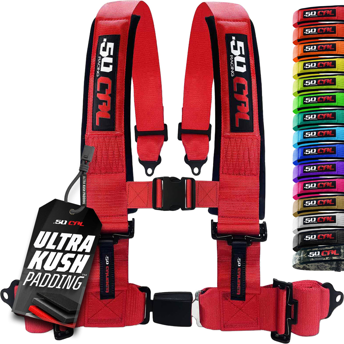 4-Point UTV Harness with Push-Button Release | 50 Caliber Racing