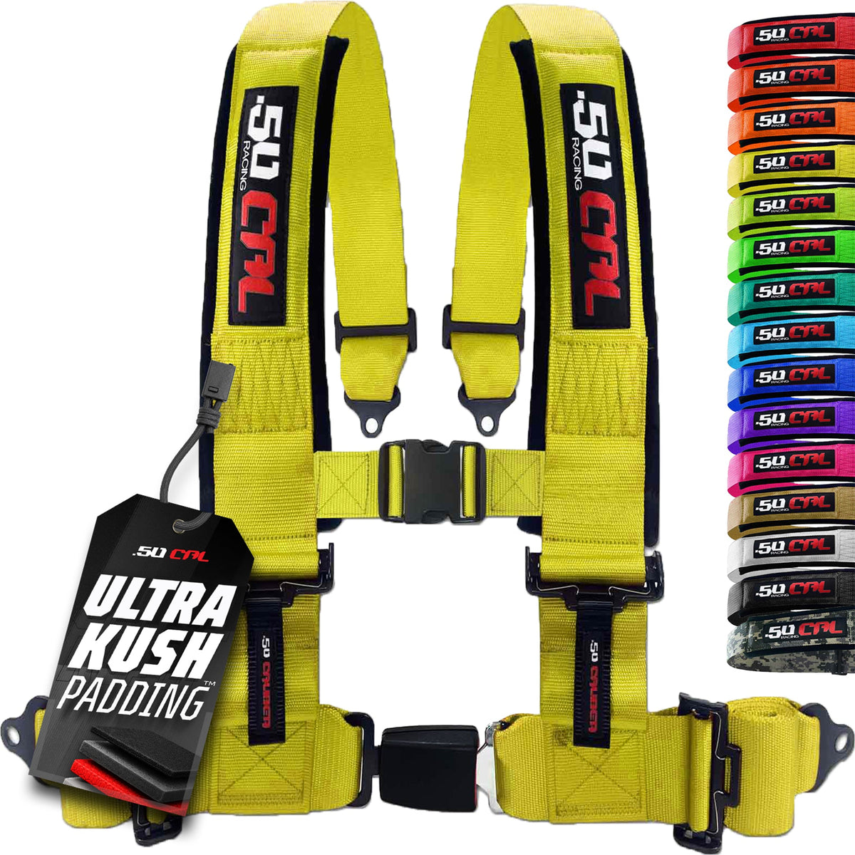 4-Point UTV Harness with Push-Button Release | 50 Caliber Racing