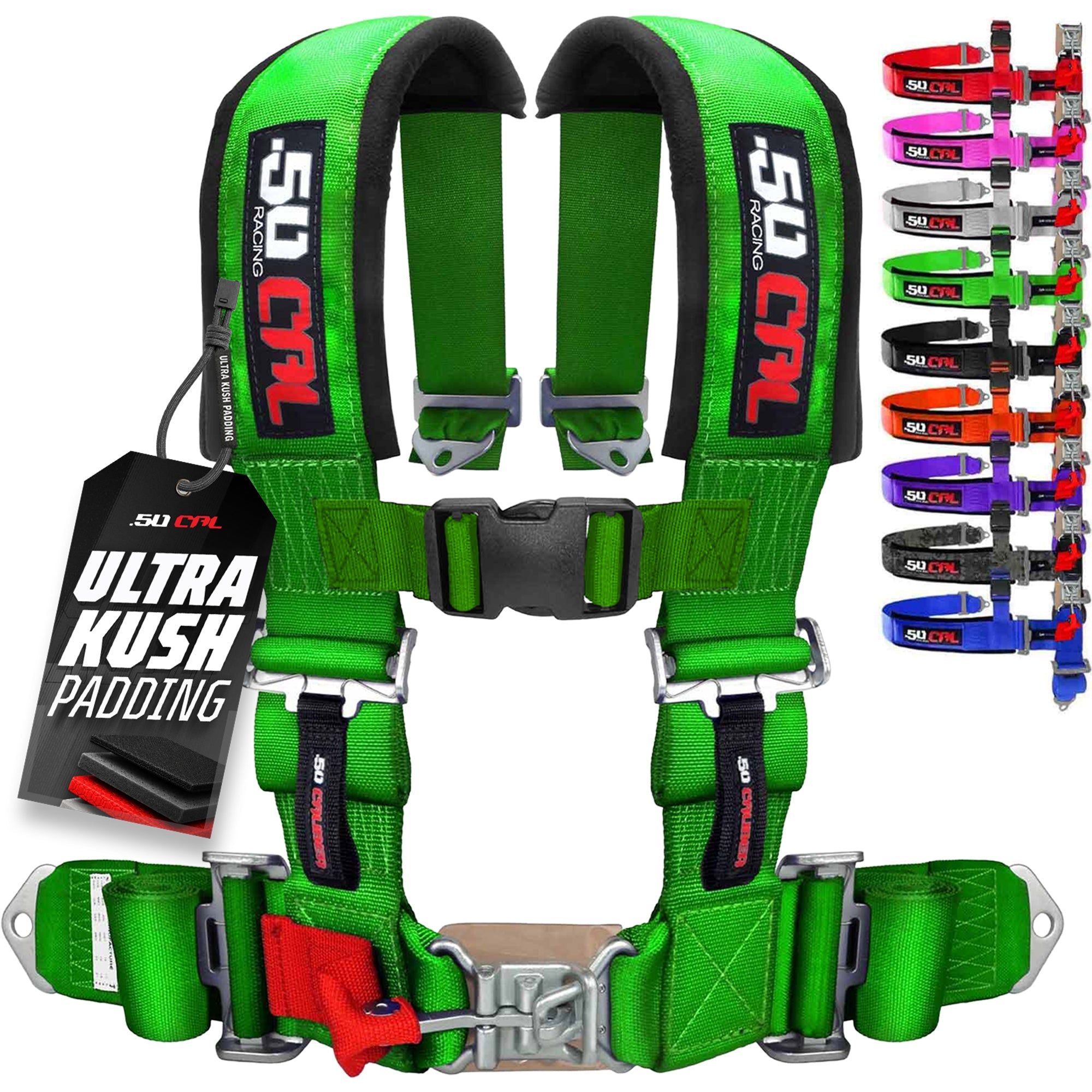 50 Caliber Racing 3" 4-Point UTV Harness | Latch & Link Quick Release | 9 Colors