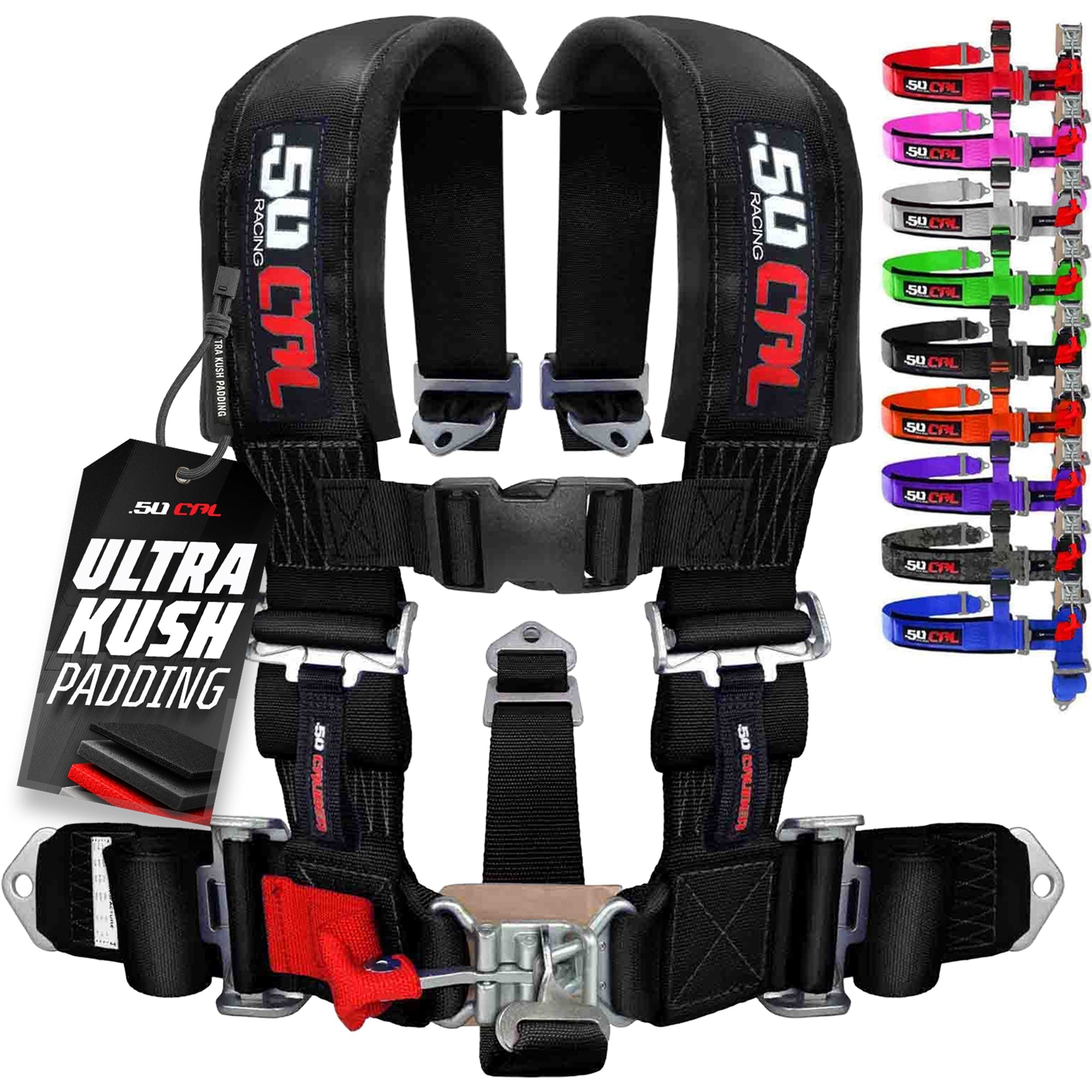 50 Caliber Racing 3" 5-Point UTV Harness | Anti-Submarine Strap | 9 Colors