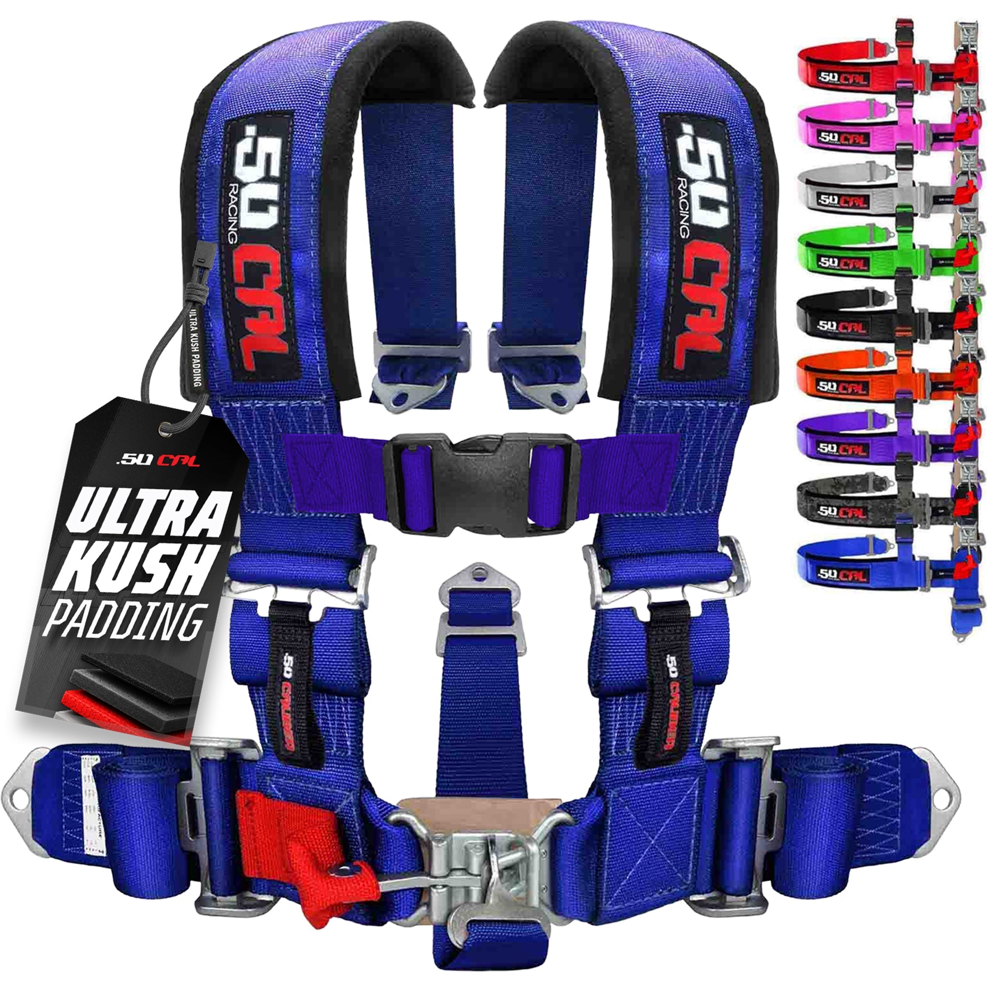 50 Caliber Racing 3" 5-Point UTV Harness | Anti-Submarine Strap | 9 Colors