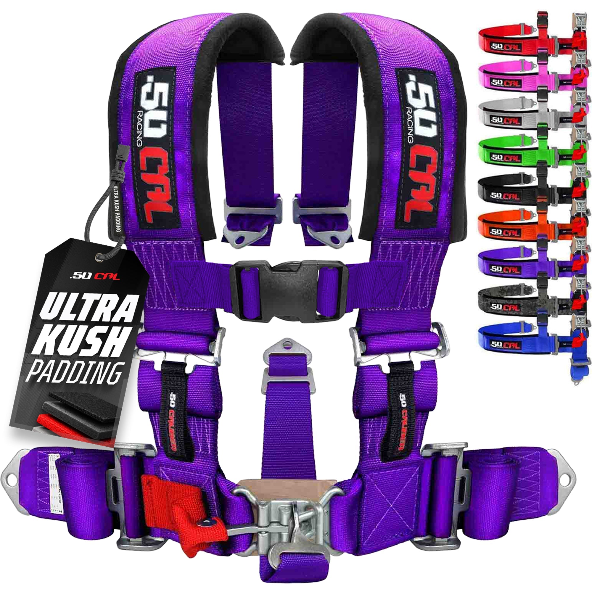 50 Caliber Racing 3" 5-Point UTV Harness | Anti-Submarine Strap | 9 Colors