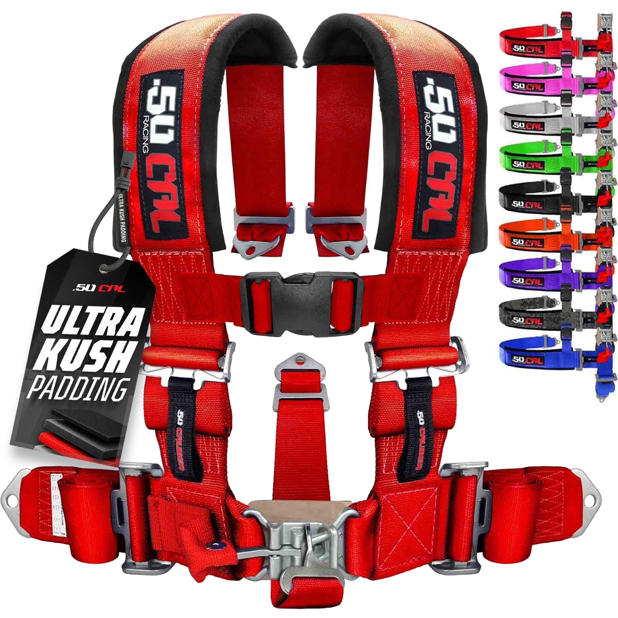50 Caliber Racing 3" 5-Point UTV Harness | Anti-Submarine Strap | 9 Colors