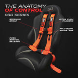 4-Point UTV Harness with Push-Button Release | 50 Caliber Racing
