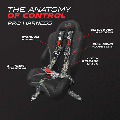 50 Caliber Racing 2" 5-Point UTV Harness with Anti-Submarine Strap