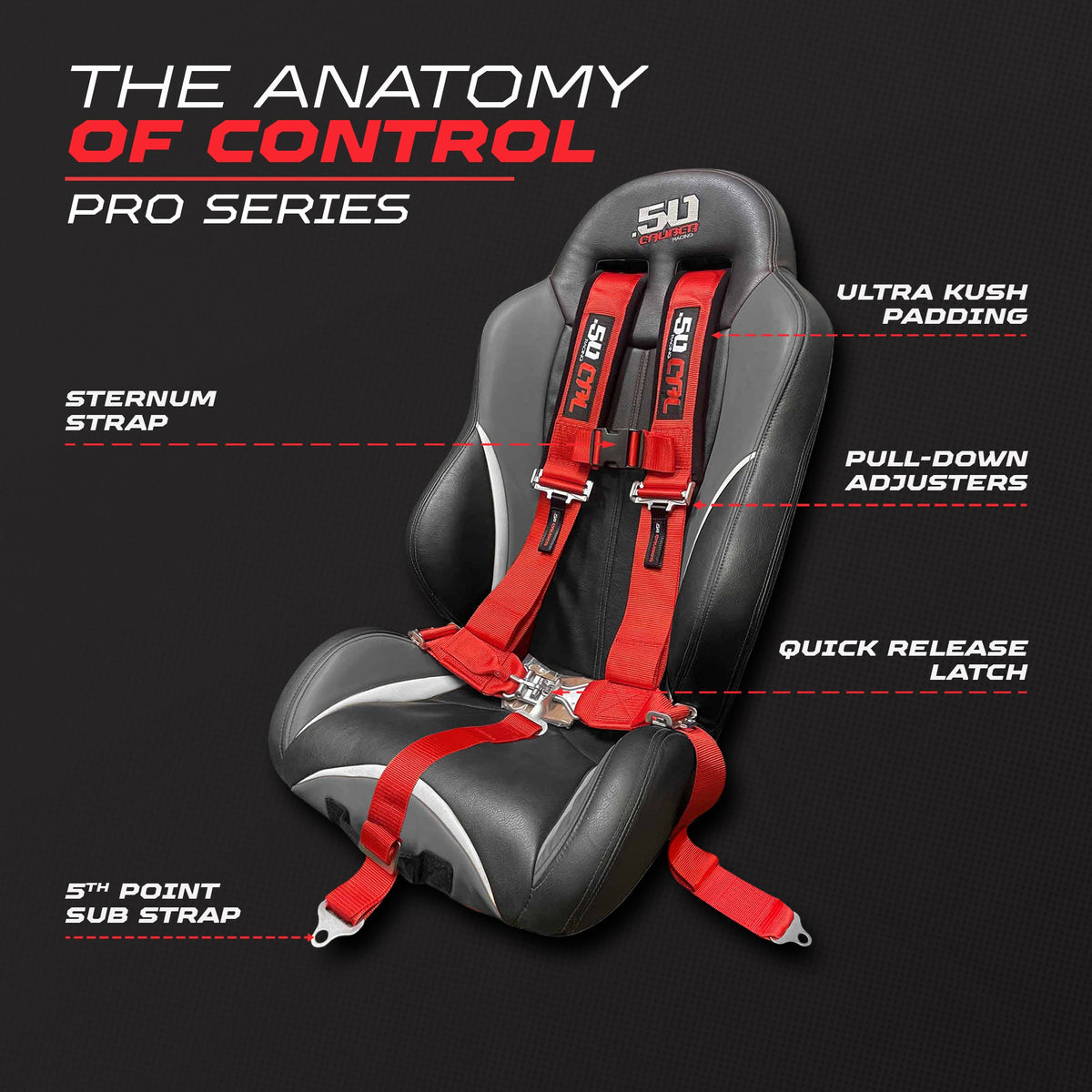 Pro Series 2" 5-Point Race-Latch UTV Harness - product image 12