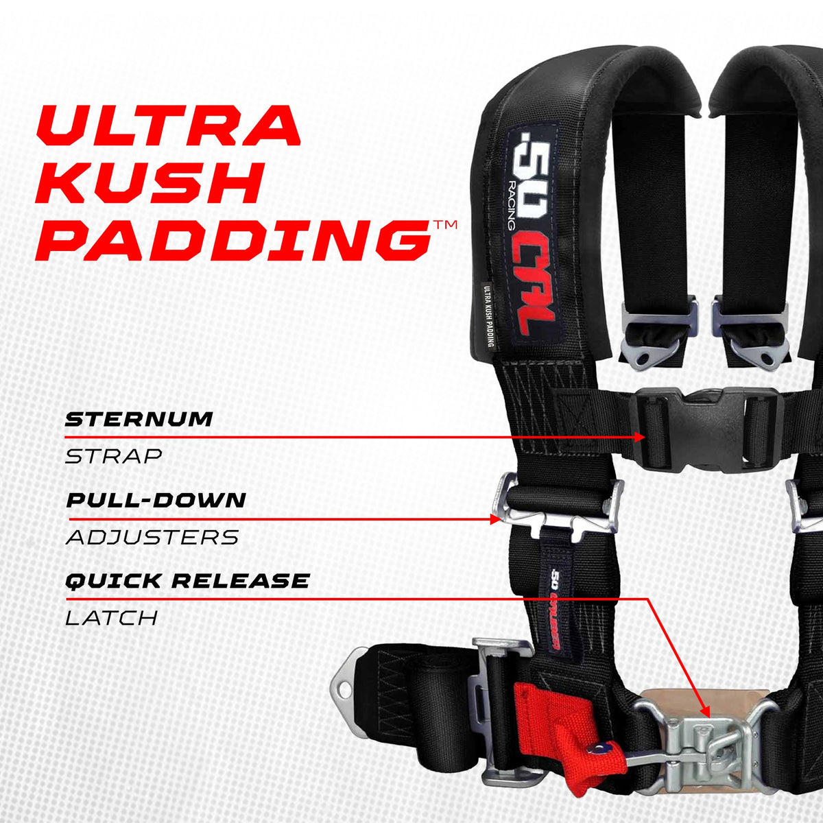 Pro Series 3" 4-Point Race-Latch UTV Harness
