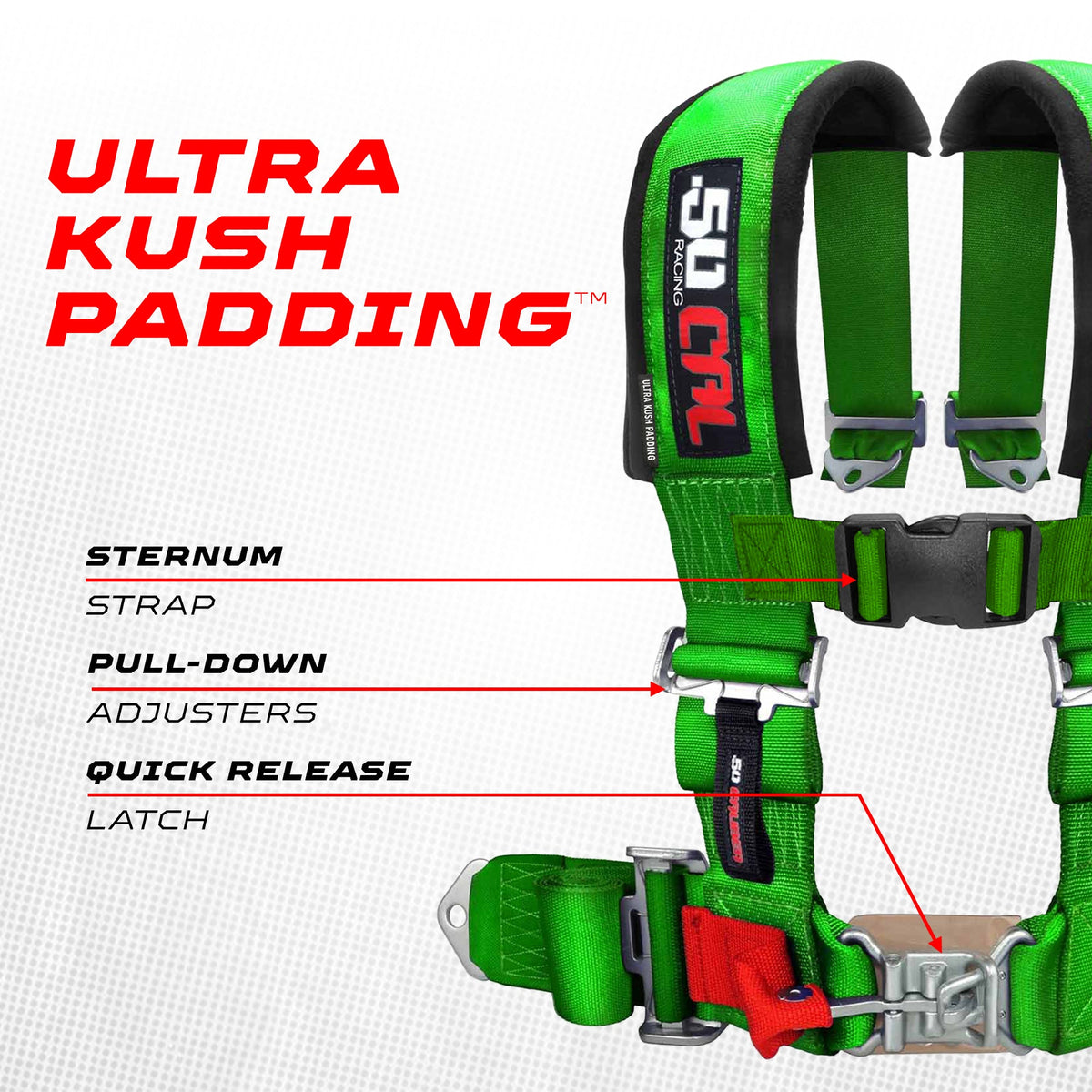 Pro Series 3" 4-Point Race-Latch UTV Harness