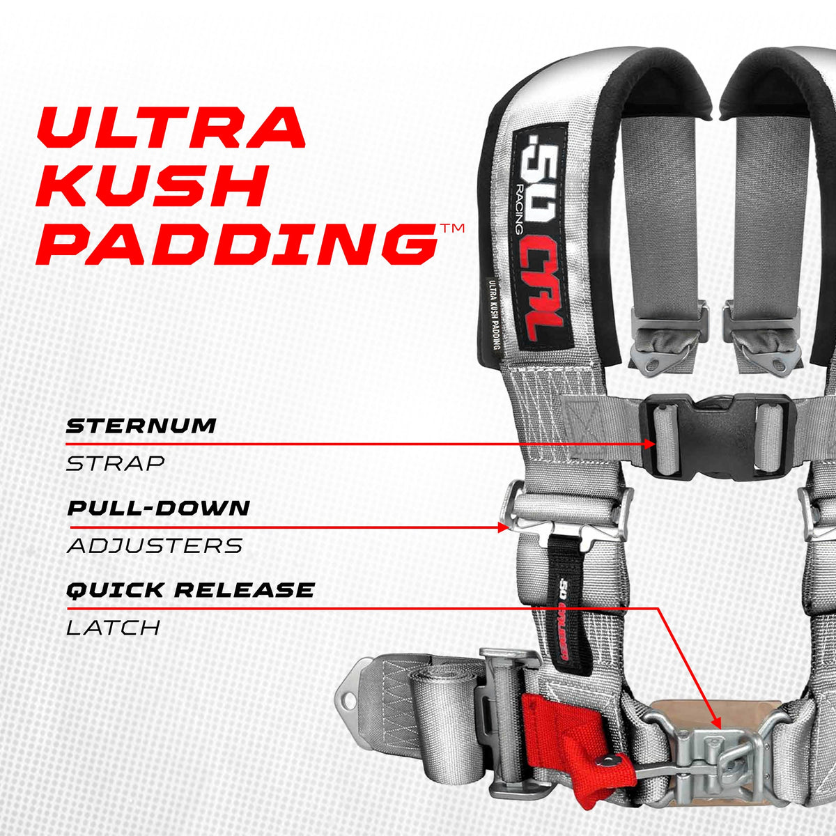 Pro Series 2" 4-Point Race-Latch UTV Harness