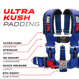 50 Caliber Racing 3" 5-Point UTV Harness | Anti-Submarine Strap | 9 Colors