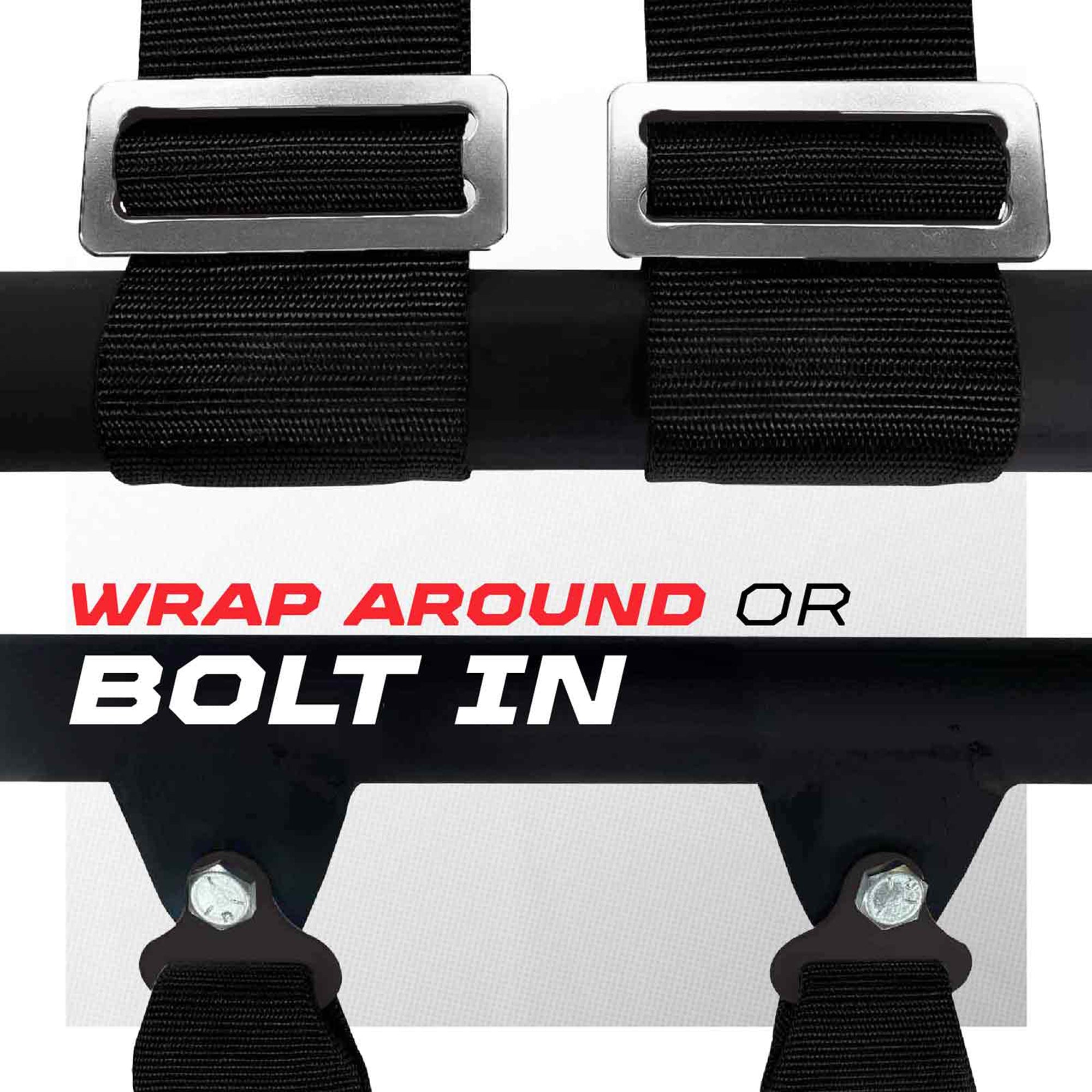 50 Caliber Racing 3" 4-Point UTV Harness | Latch & Link Quick Release | 9 Colors