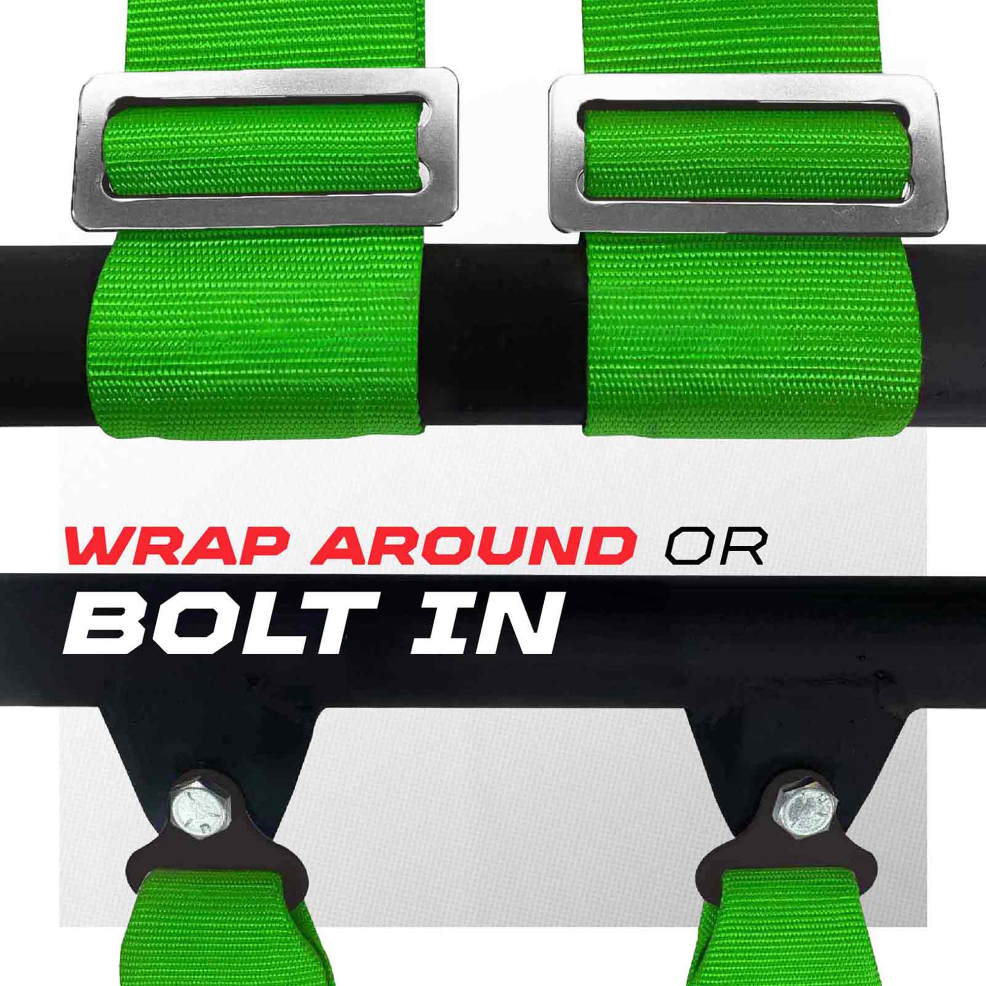 50 Caliber Racing 3" 4-Point UTV Harness | Latch & Link Quick Release | 9 Colors