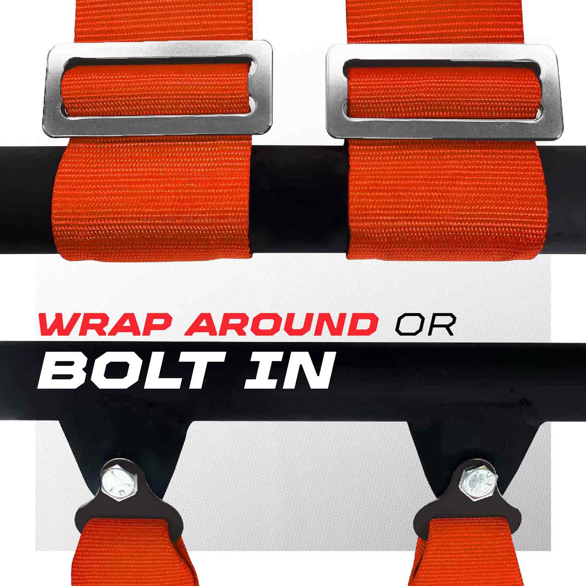 50 Caliber Racing 3" 4-Point UTV Harness | Latch & Link Quick Release | 9 Colors
