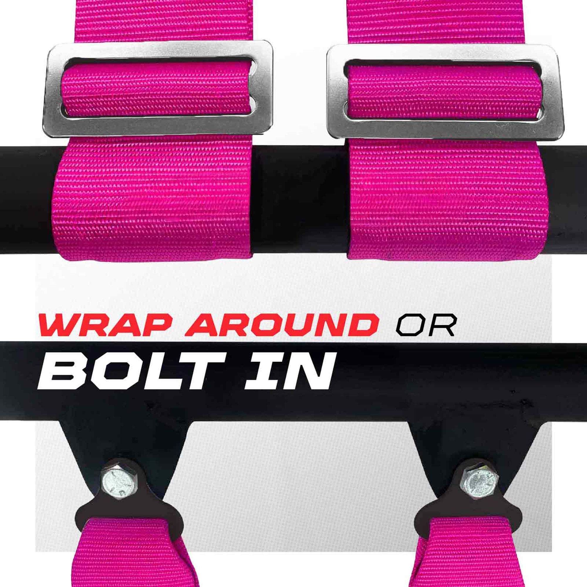 50 Caliber Racing 2" 4-Point UTV Harness - Latch & Link Quick Release