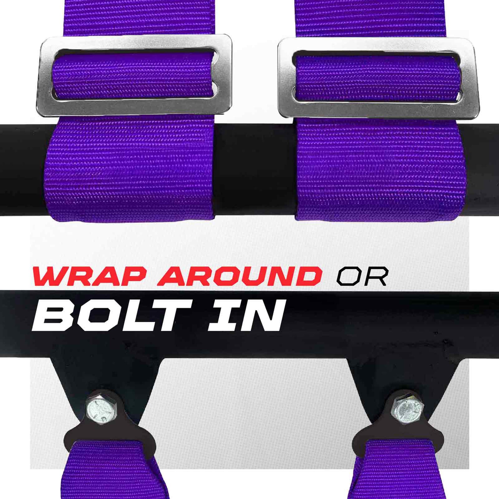 50 Caliber Racing 3" 5-Point UTV Harness | Anti-Submarine Strap | 9 Colors
