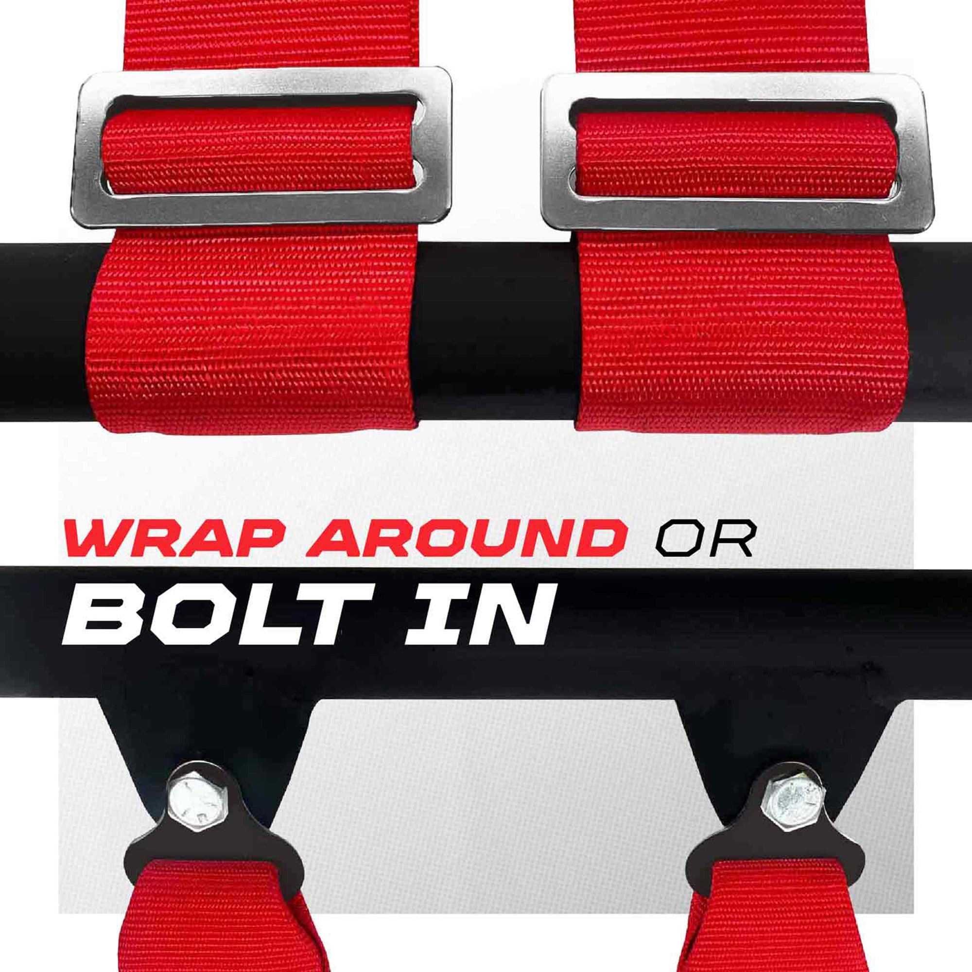 50 Caliber Racing 3" 5-Point UTV Harness | Anti-Submarine Strap | 9 Colors