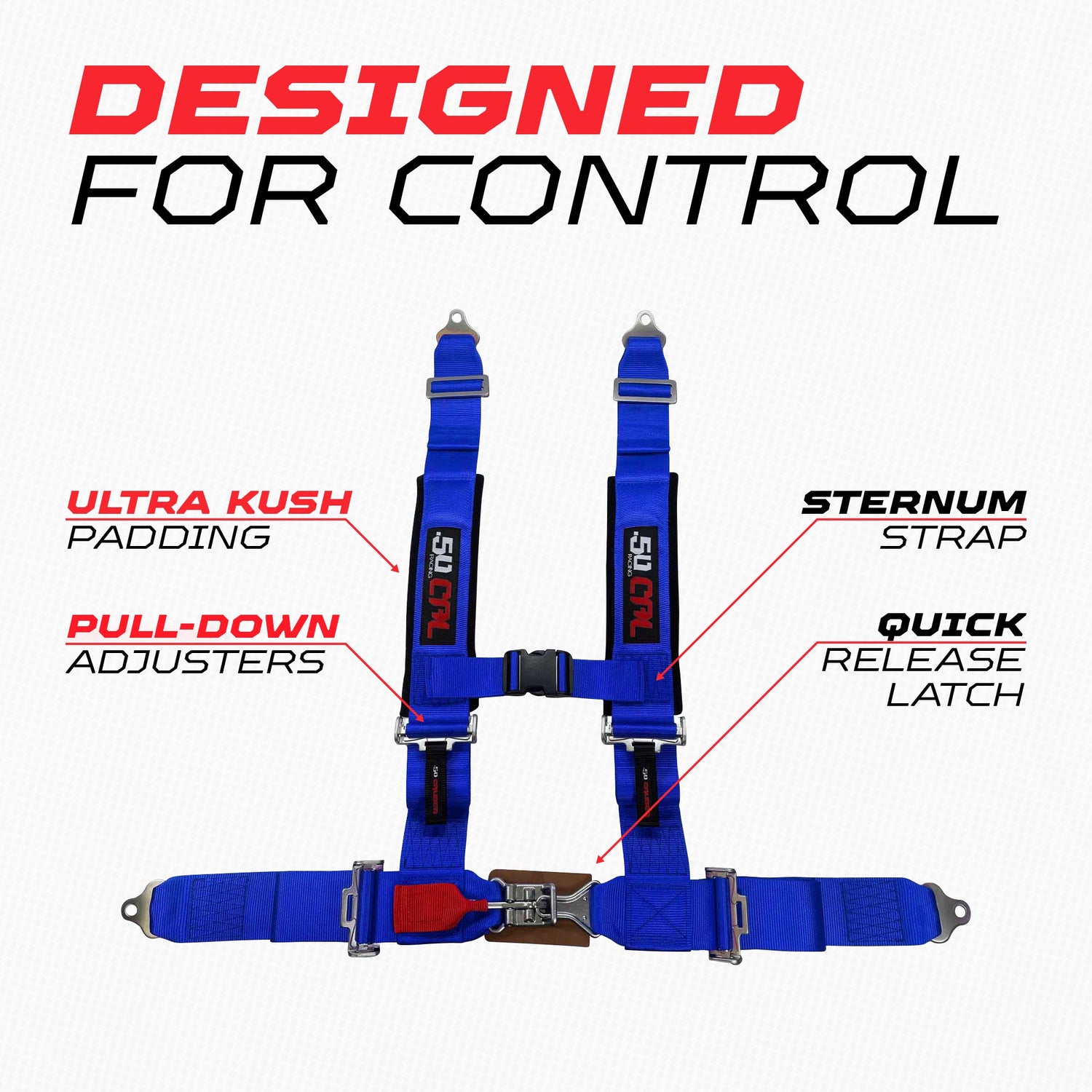 50 Caliber Universal 3" 4-Point Harness