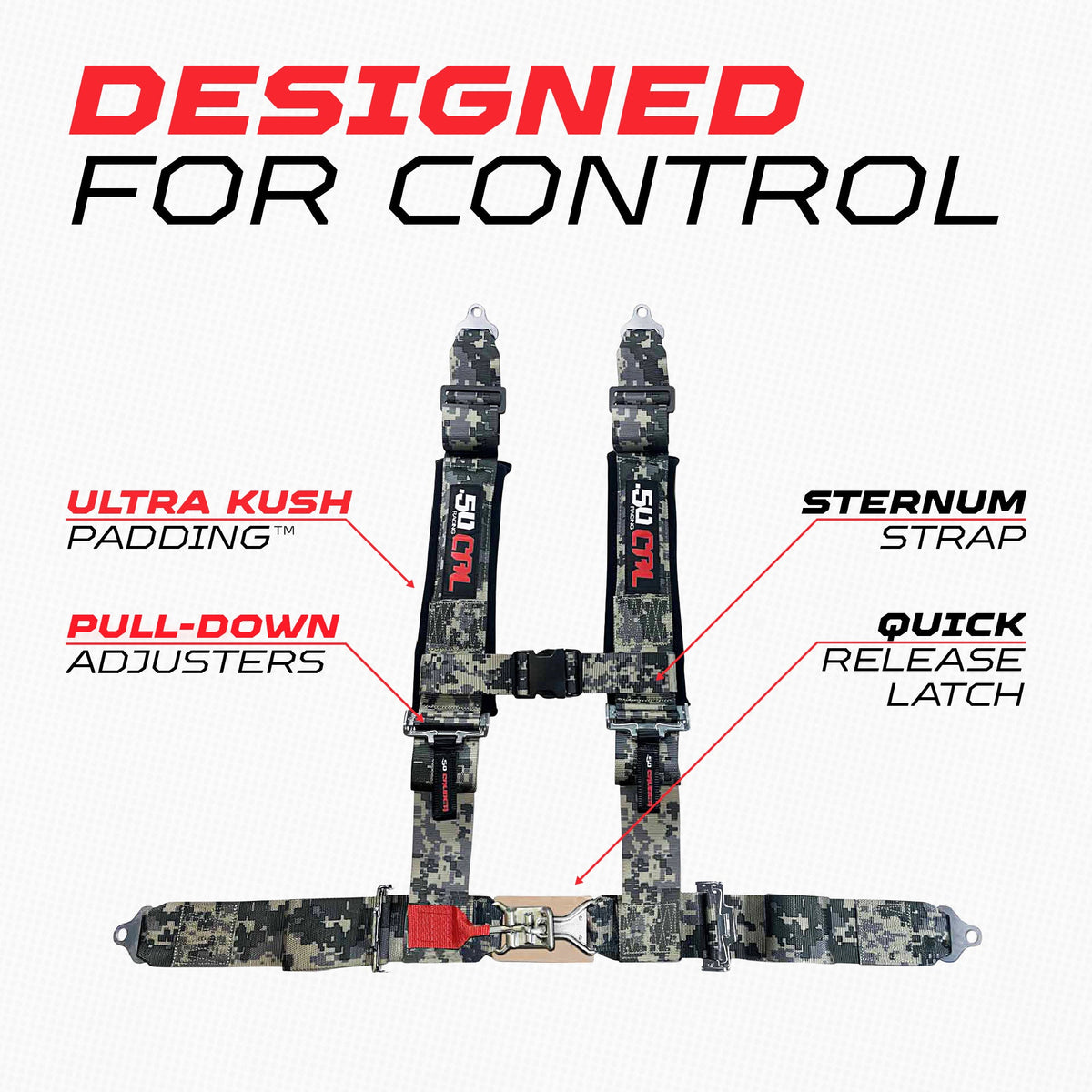 Pro Series 2" 4-Point Race-Latch UTV Harness