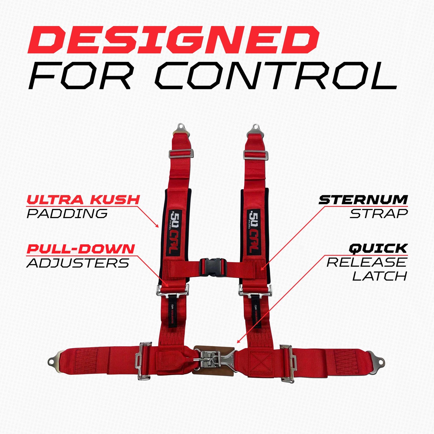 50 Caliber Universal 3" 4-Point Harness