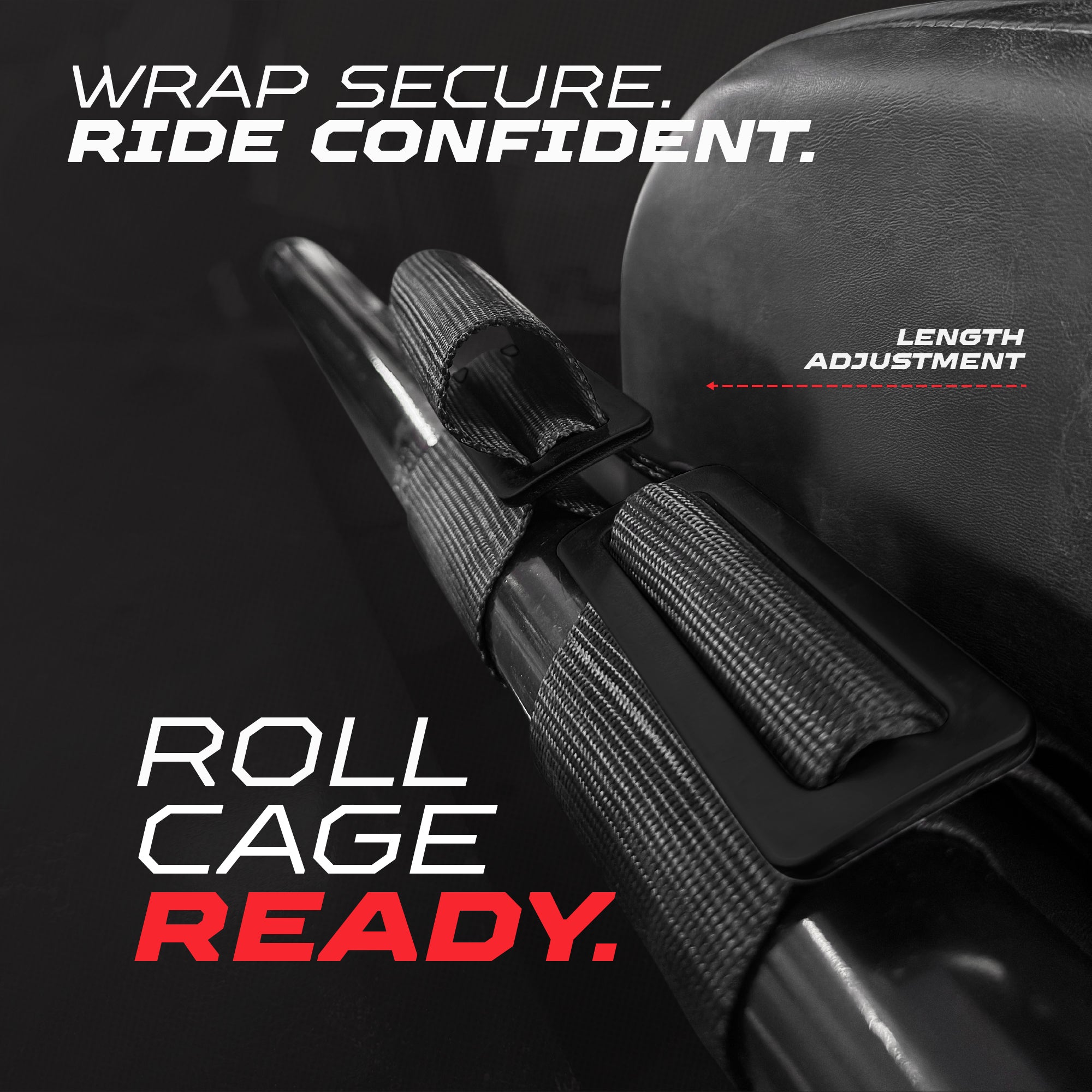 50 Caliber Racing 4-Point UTV Harness – Push Button, Sewn-In Pads, 10 Colors, 2" & 3"