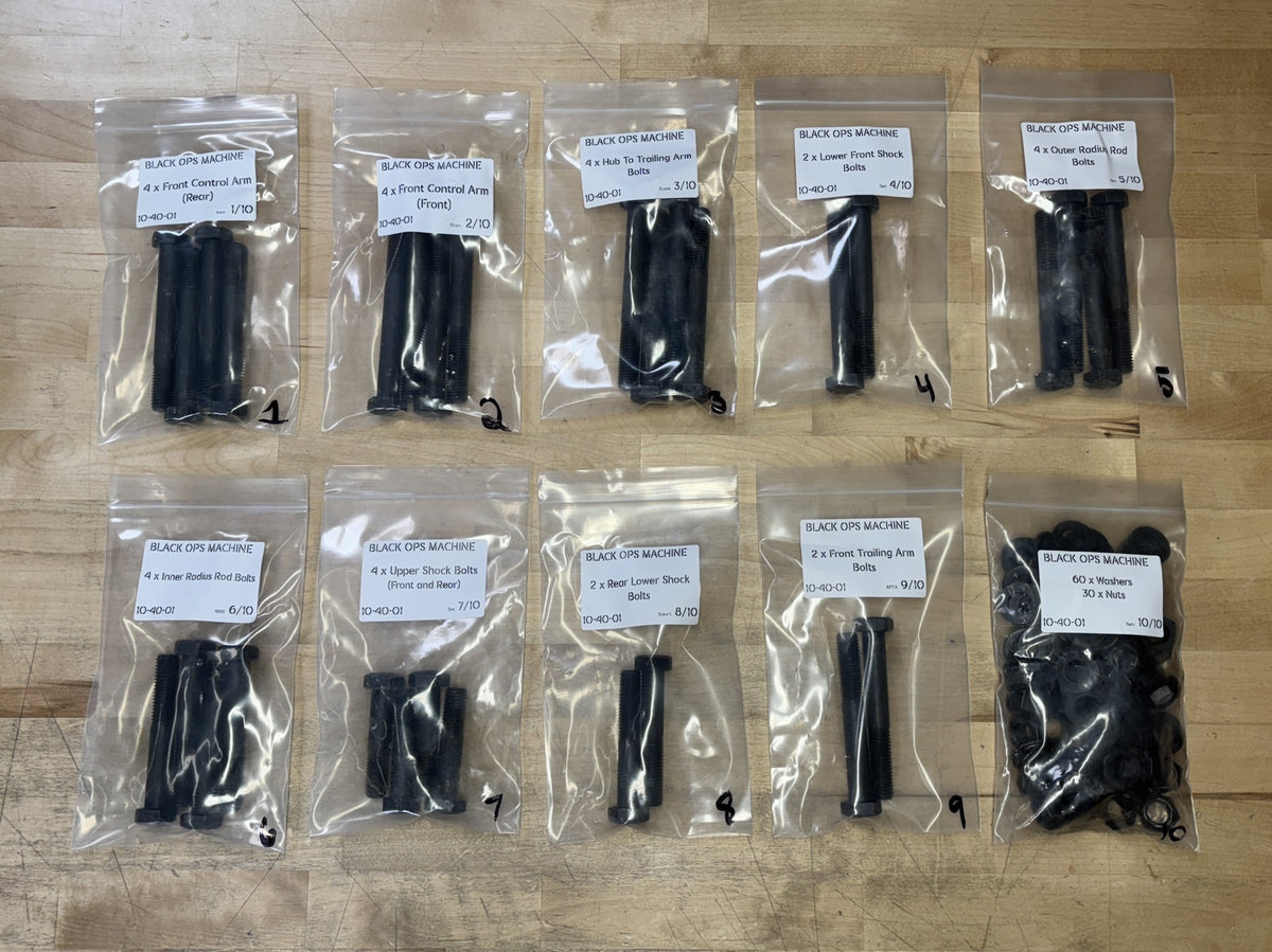 Black Ops Machine Pro R / Turbo R Bolt Kit - Grade 10.9 Suspension Hardware (2022-2025 Polaris)