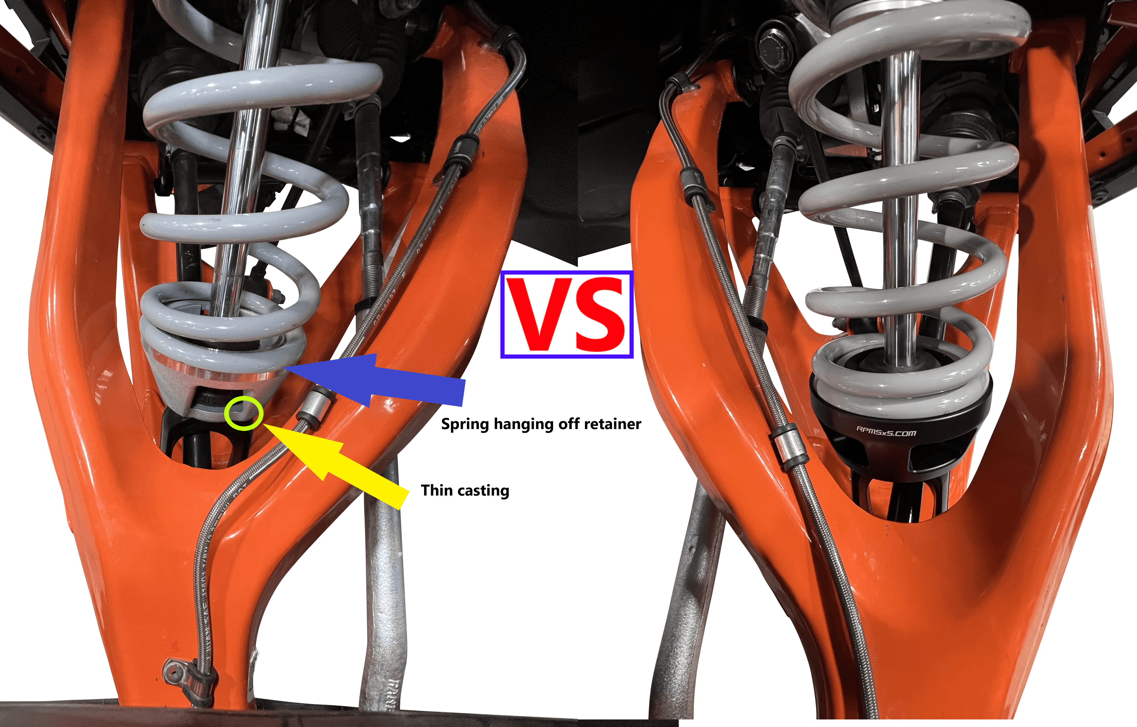 Photo of RPM SXS RPM RZR Pro R, Pro S & Turbo R Front Lower Spring Retainer Cups by RPM SXS - Premium for UTVs / Side by Sides