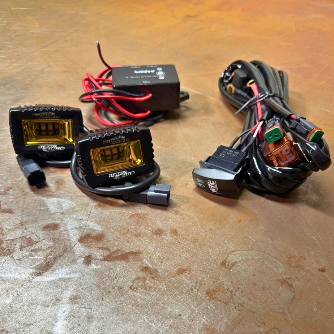 Photo of ATC Chase Light Kit - Amber LED Pods, Flasher Relay (Universal UTV) by All Terrain Concepts - Premium SXS for UTVs / Side by Sides