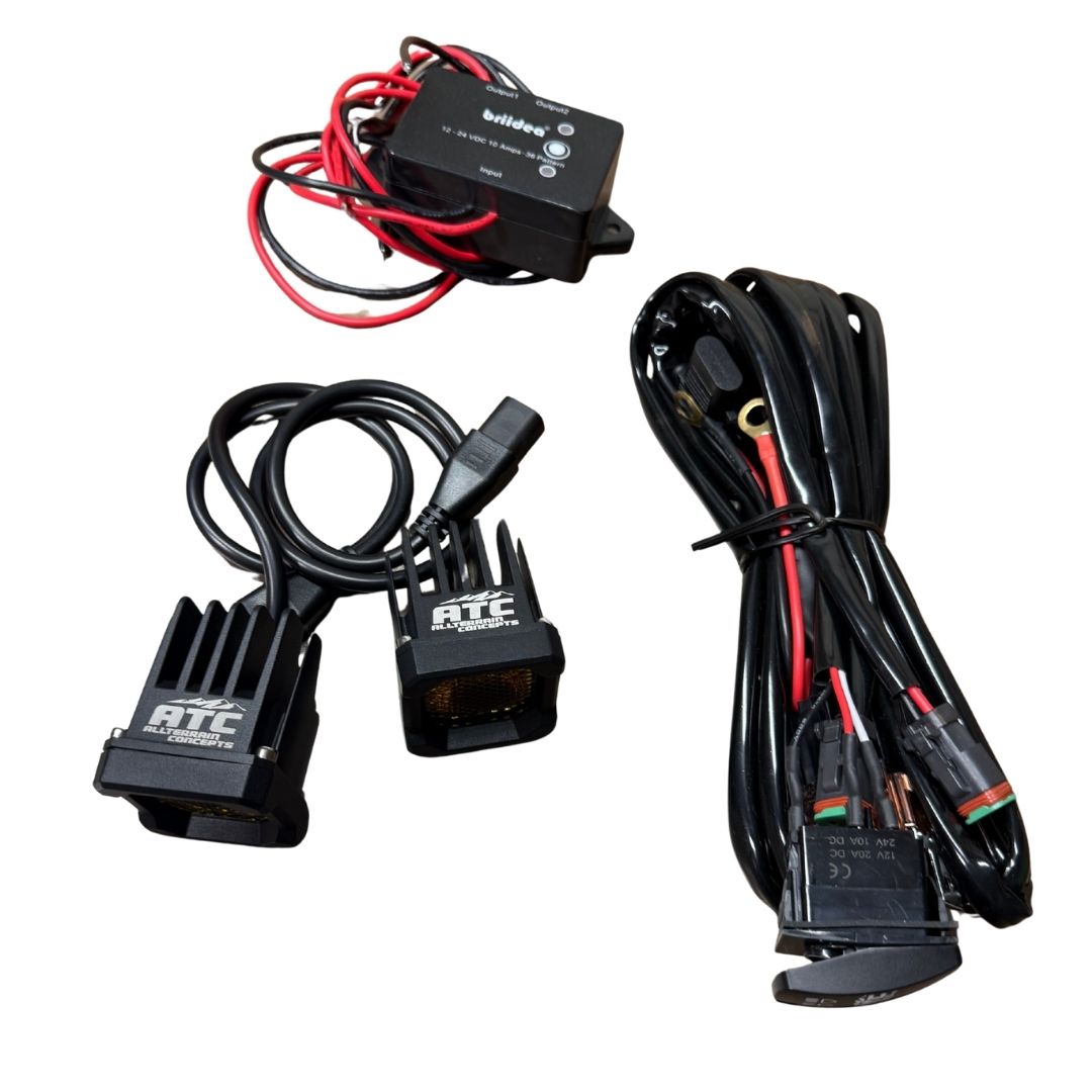 Photo of ATC Chase Light Kit - Amber LED Pods, Flasher Relay (Universal UTV) by All Terrain Concepts - Premium SXS for UTVs / Side by Sides