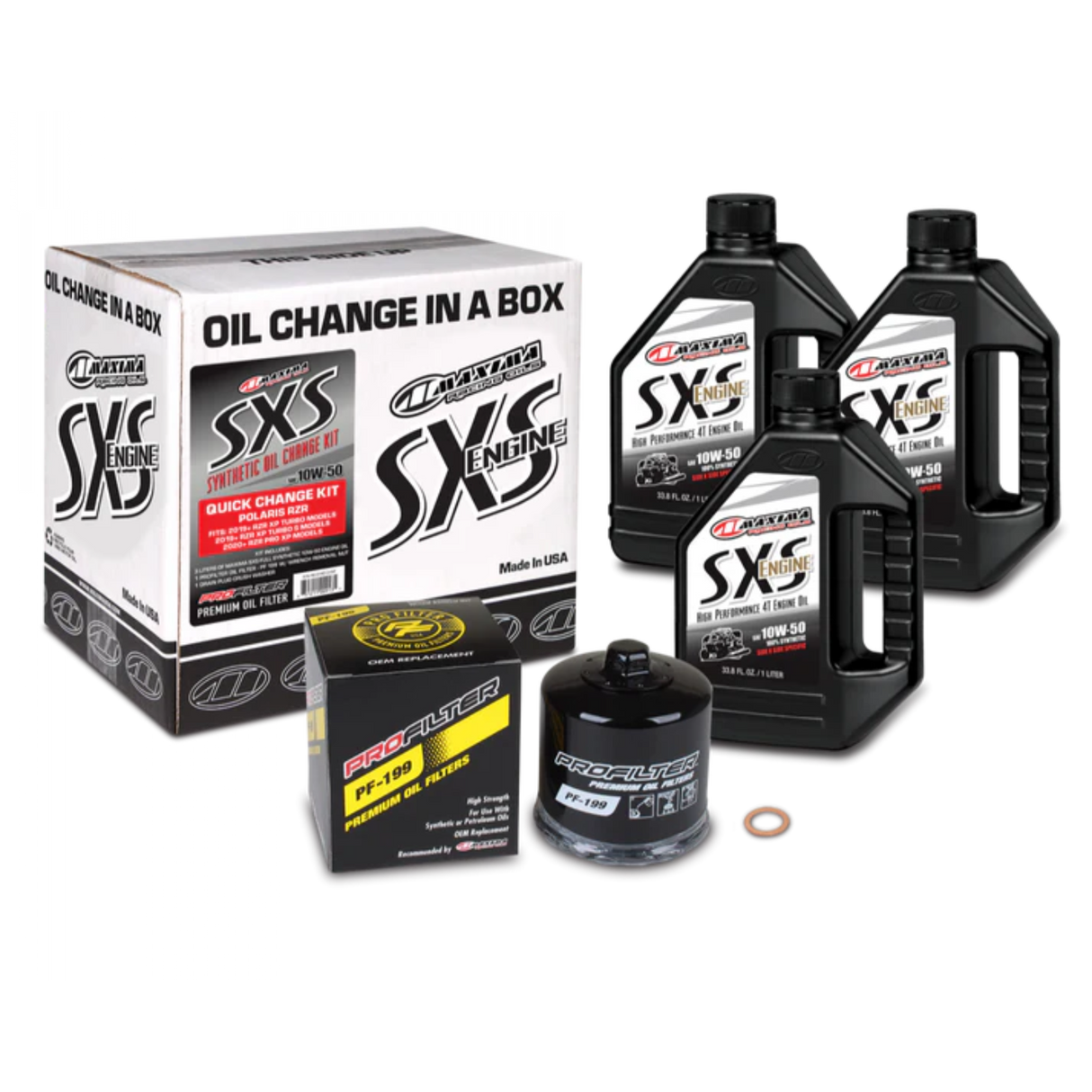 Polaris RZR SxS Synthetic Oil Change Kit (10W-50) (2019+)