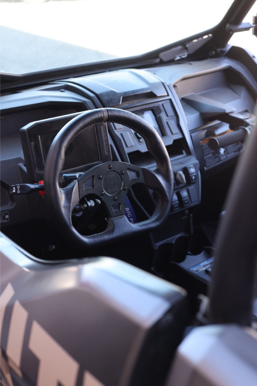UTVMA DriftX UTV Leather Steering Wheel with Hub – Premium Grip, Universal Fit