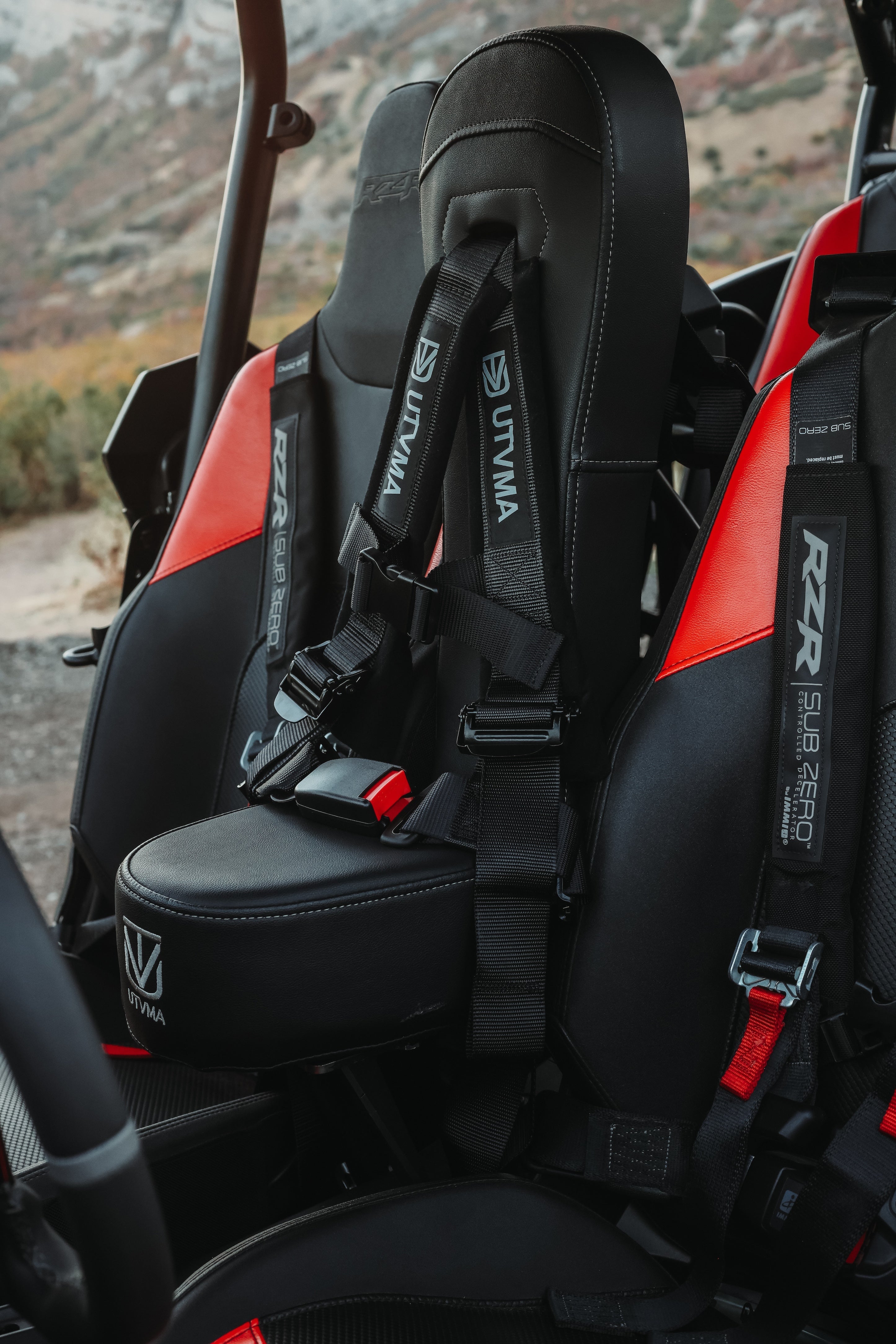 Photo of 2024+ RZR 1000 FRONT Bump Seat by UTV Mountain Accessories - Premium Bump Seats for UTVs / Side by Sides