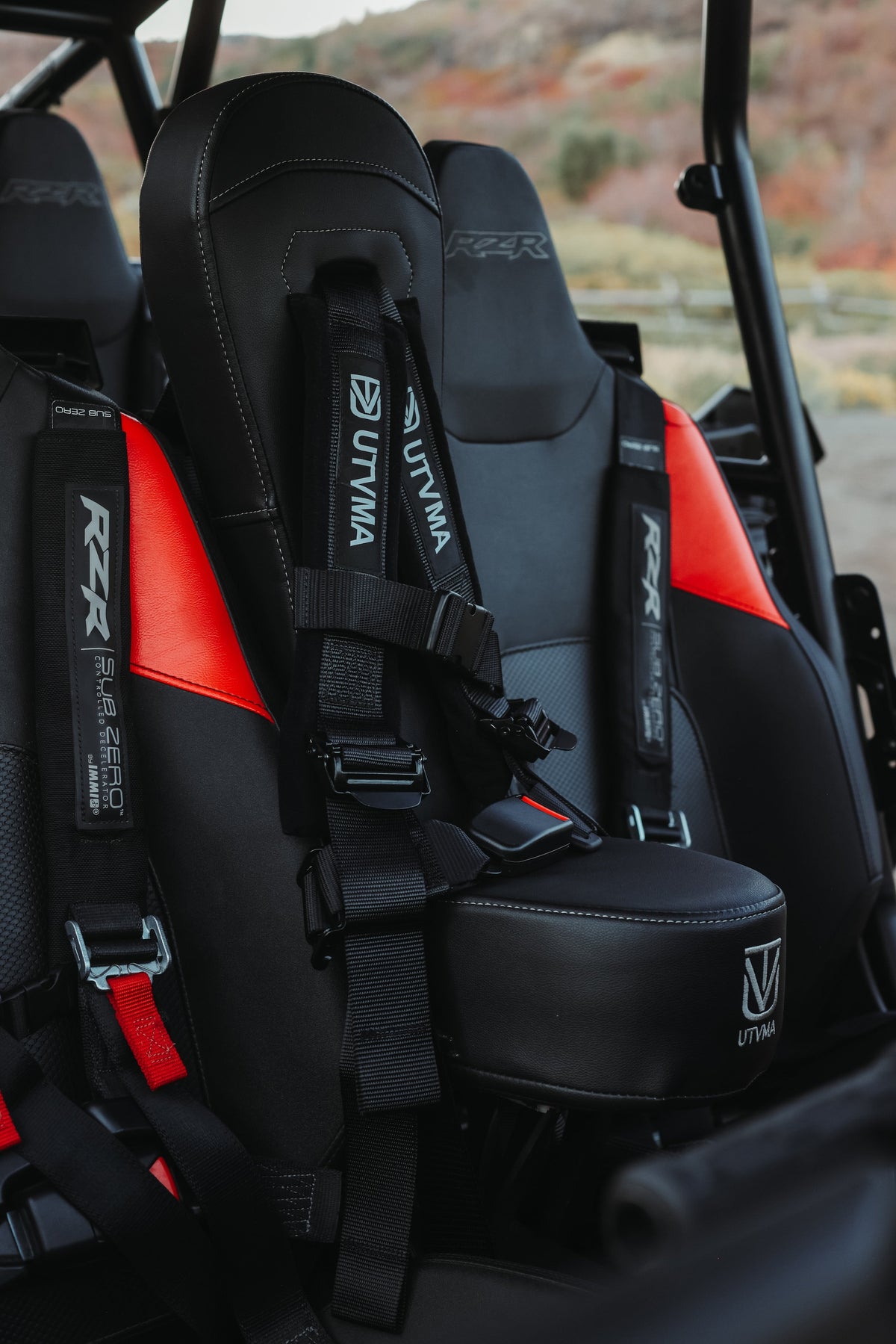 Photo of 2024+ RZR 1000 FRONT Bump Seat by UTV Mountain Accessories - Premium Bump Seats for UTVs / Side by Sides