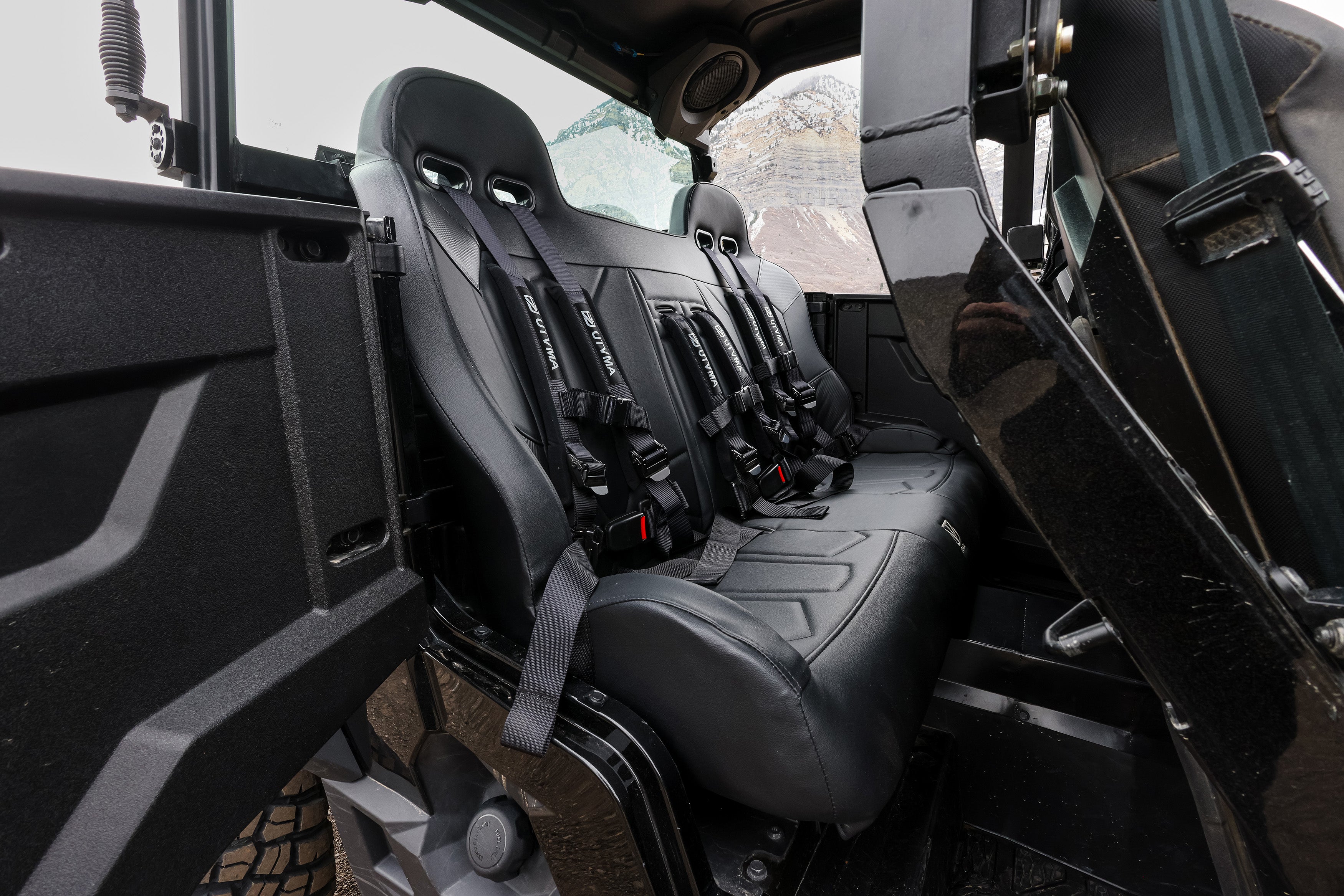 Photo of General 1000 Rear Bench Seat W Harnesses (2017-2025) by UTV Mountain Accessories - Premium Bench Seat for UTVs / Side by Sides