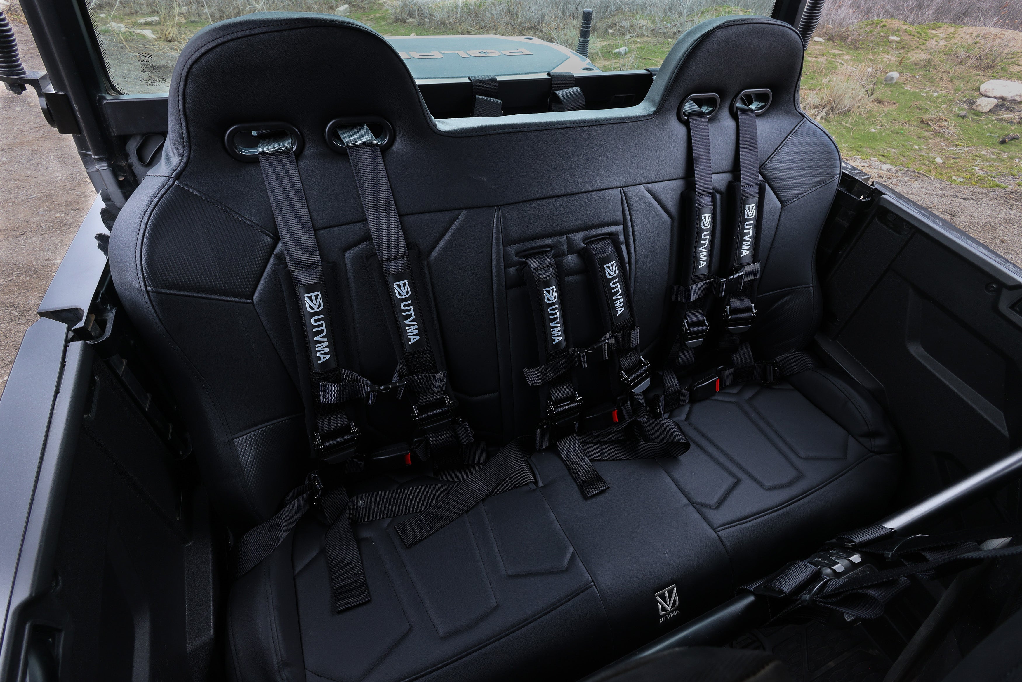 Photo of General 1000 Rear Bench Seat W Harnesses (2017-2025) by UTV Mountain Accessories - Premium Bench Seat for UTVs / Side by Sides