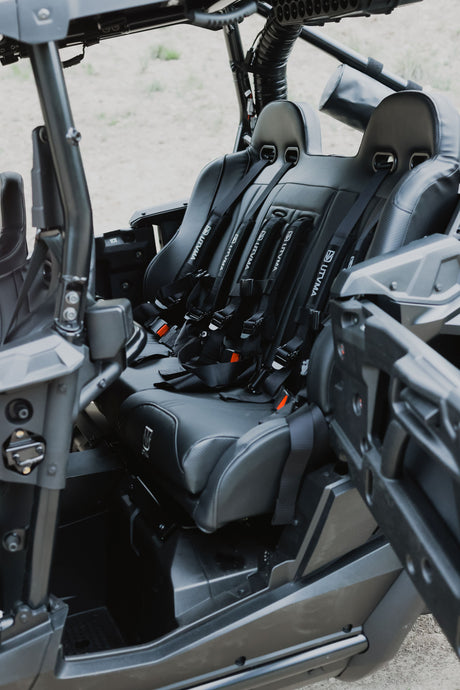 Photo of Honda Talon 4 Rear Bench Seat W Harnesses (2019-2025) by UTV Mountain Accessories - Premium Bench Seat for UTVs / Side by Sides
