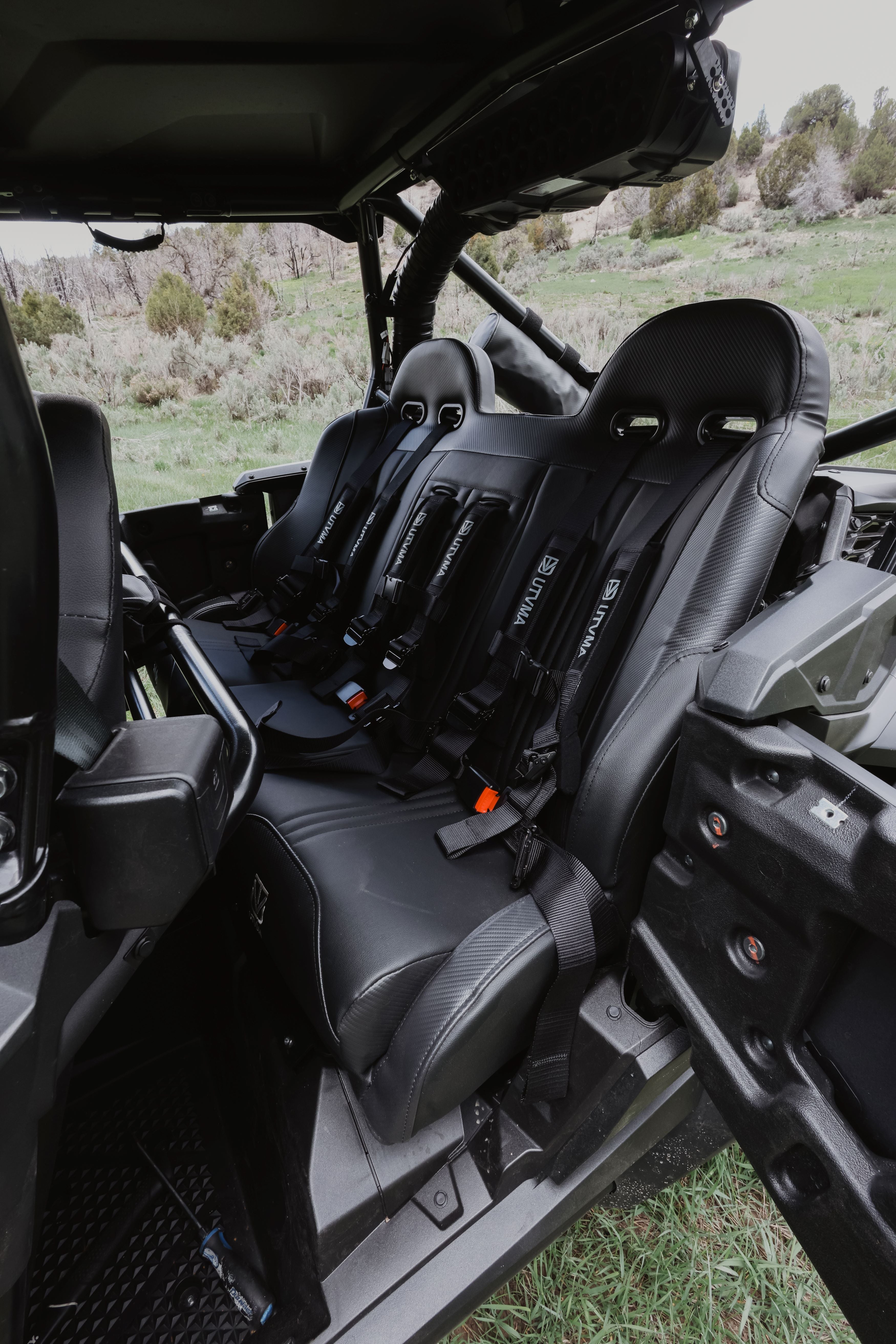 Photo of Honda Talon 4 Rear Bench Seat W Harnesses (2019-2025) by UTV Mountain Accessories - Premium Bench Seat for UTVs / Side by Sides