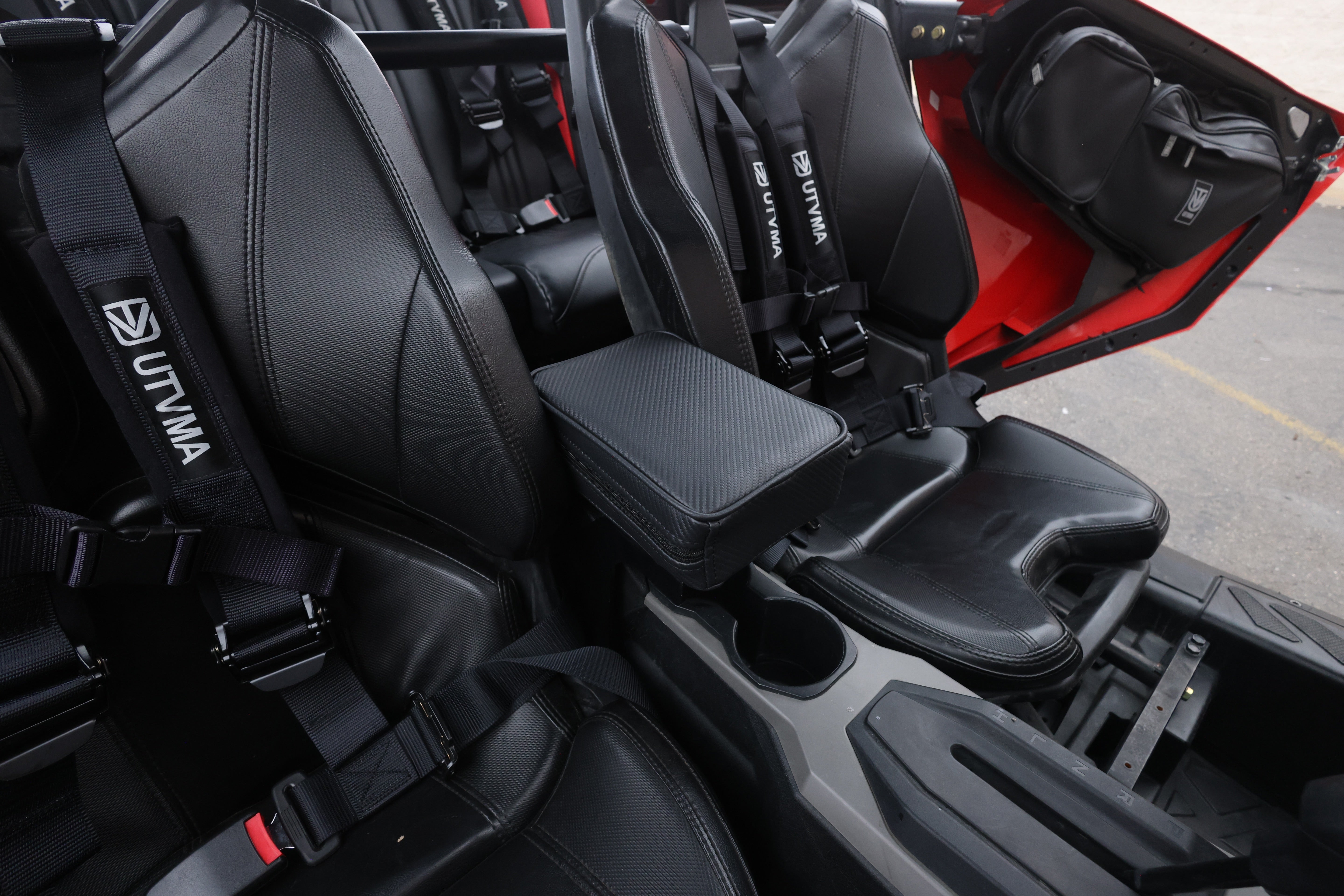 Photo of UTVMA RZR Pro 4 Front Armrest with Bracket (2020-2025) by UTV Mountain Accessories - Premium Door Bags & Door Accessories for UTVs / Side by Sides