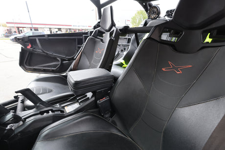 Photo of UTVMA Maverick X3 Armrest with Bracket (2017-2024) by UTV Mountain Accessories - Premium Arm Rest for UTVs / Side by Sides