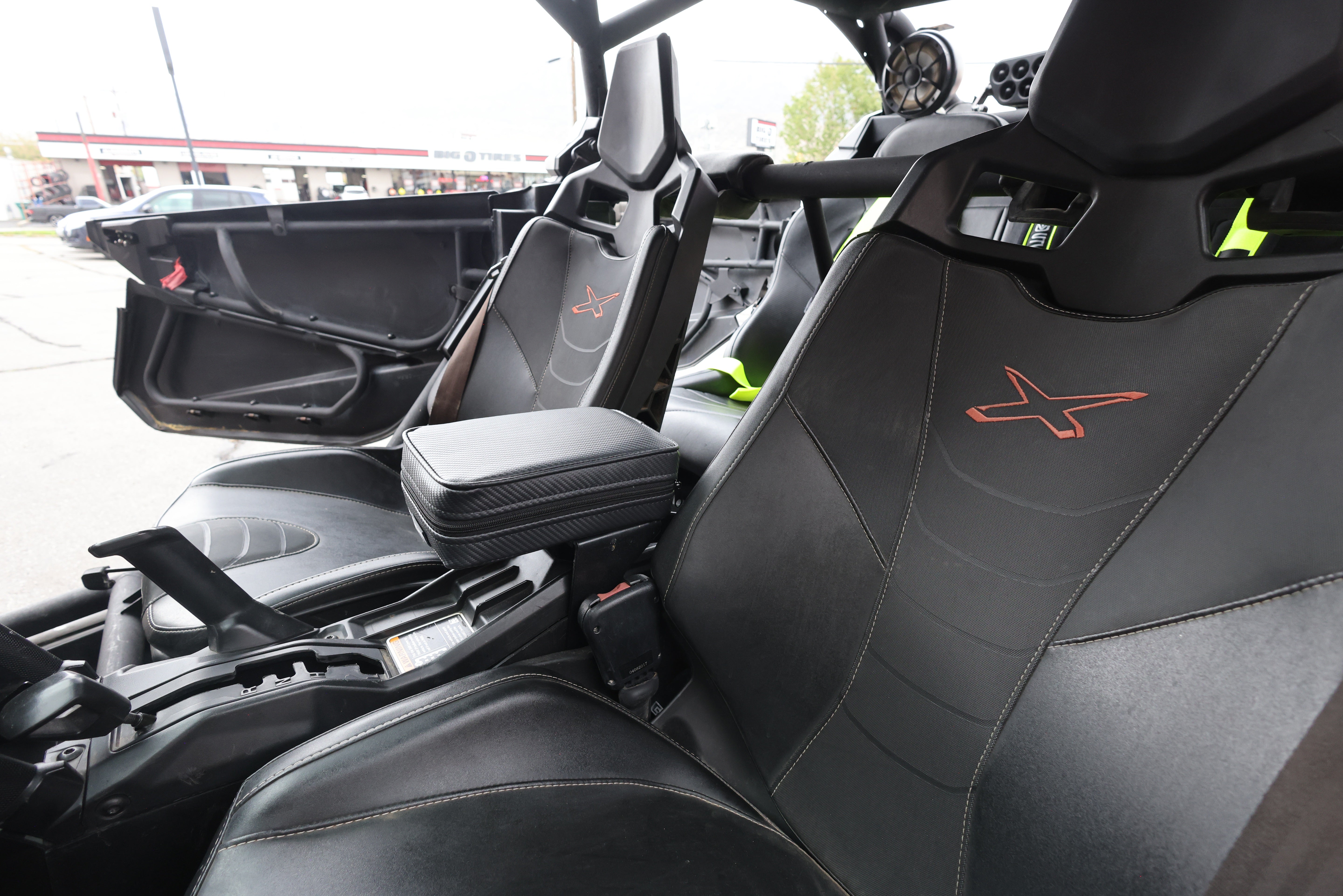 Photo of UTVMA Maverick X3 MAX Armrest with Bracket (2017-2024) by UTV Mountain Accessories - Premium Door Bags & Door Accessories for UTVs / Side by Sides