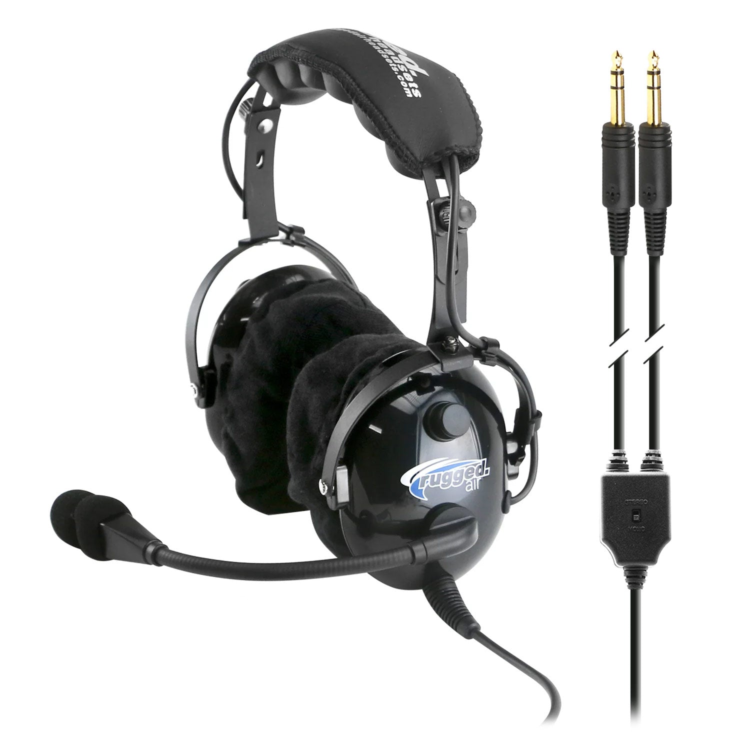 Photo of Rugged Radios Rugged Air RA900 General Aviation Instructor Pilot Headset with PTT by Rugged Radios - Premium for UTVs / Side by Sides
